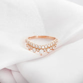 Moissanite Crown Ring: 925 Sterling Silver Wedding Band