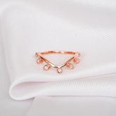 Leaf Moissanite Wedding Band, Sterling Silver Anniversary Gift
