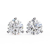 Moissanite Stud Earrings, 925 Sterling Silver, Prong Set