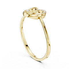 Orbit Moissanite Ring: Sterling Silver Geometric Art Deco Statement Band