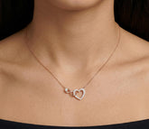 Infinity Heart Moissanite Necklace, Sterling Silver, Anniversary Gift, Elegant Delicate Statement Pendant Necklace
