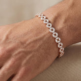 Handmade Moissanite Bracelet for men, 925 Sterling Silver Tennis Marquise Cut Bracelet