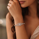 Moissanite Cuff Bracelet, Sterling Silver, Handmade Bridal Jewelry