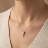 Sterling Silver Moissanite Necklace, Pear Baguette Cut, Geometric Teardrop Pendant Minimal Charm Necklace