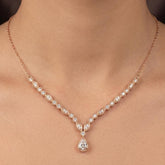 Pear Cut Moissanite Pendant Necklace, 925 Sterling Silver, Dainty Bridal Jewelry