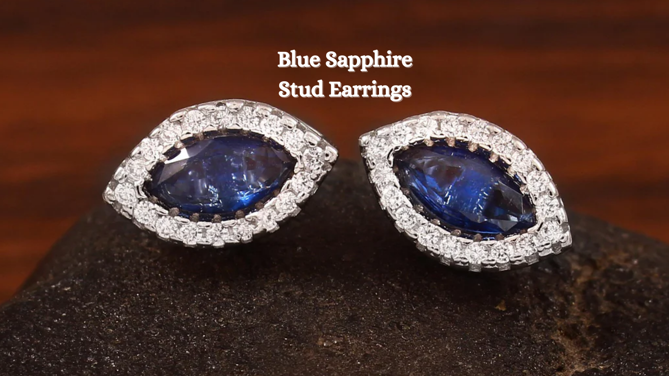 Blue Sapphire Stud Earrings 925 Sterling Silver: A Timeless Art Deco Jewelry Choice