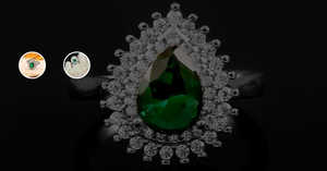 Pear Emerald Ring: Elegant Designs with Double Halo and Vintage Charm