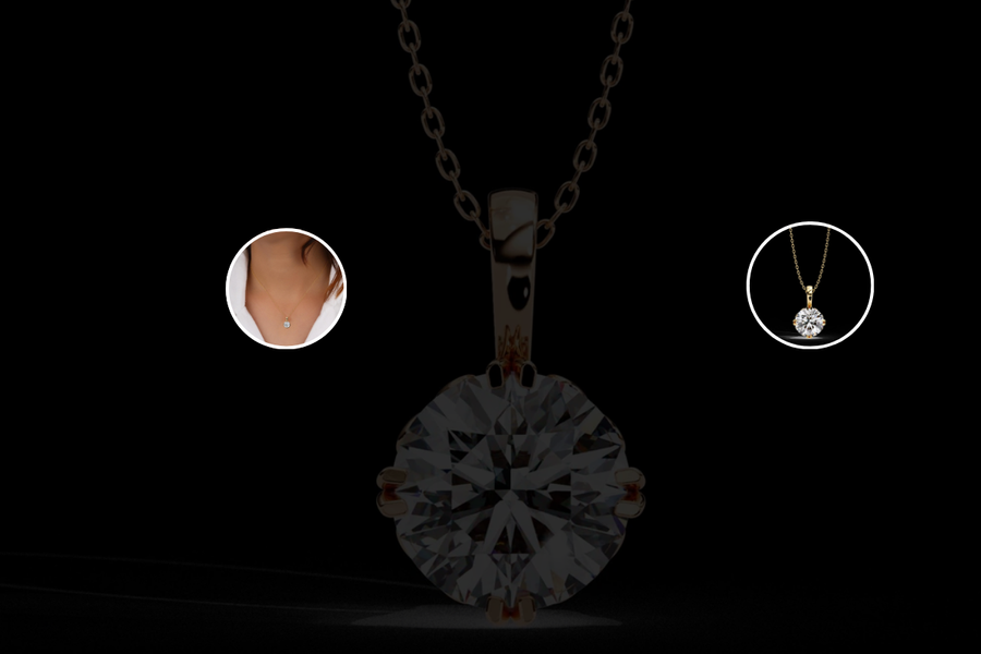Moissanite vs Diamond Pendant