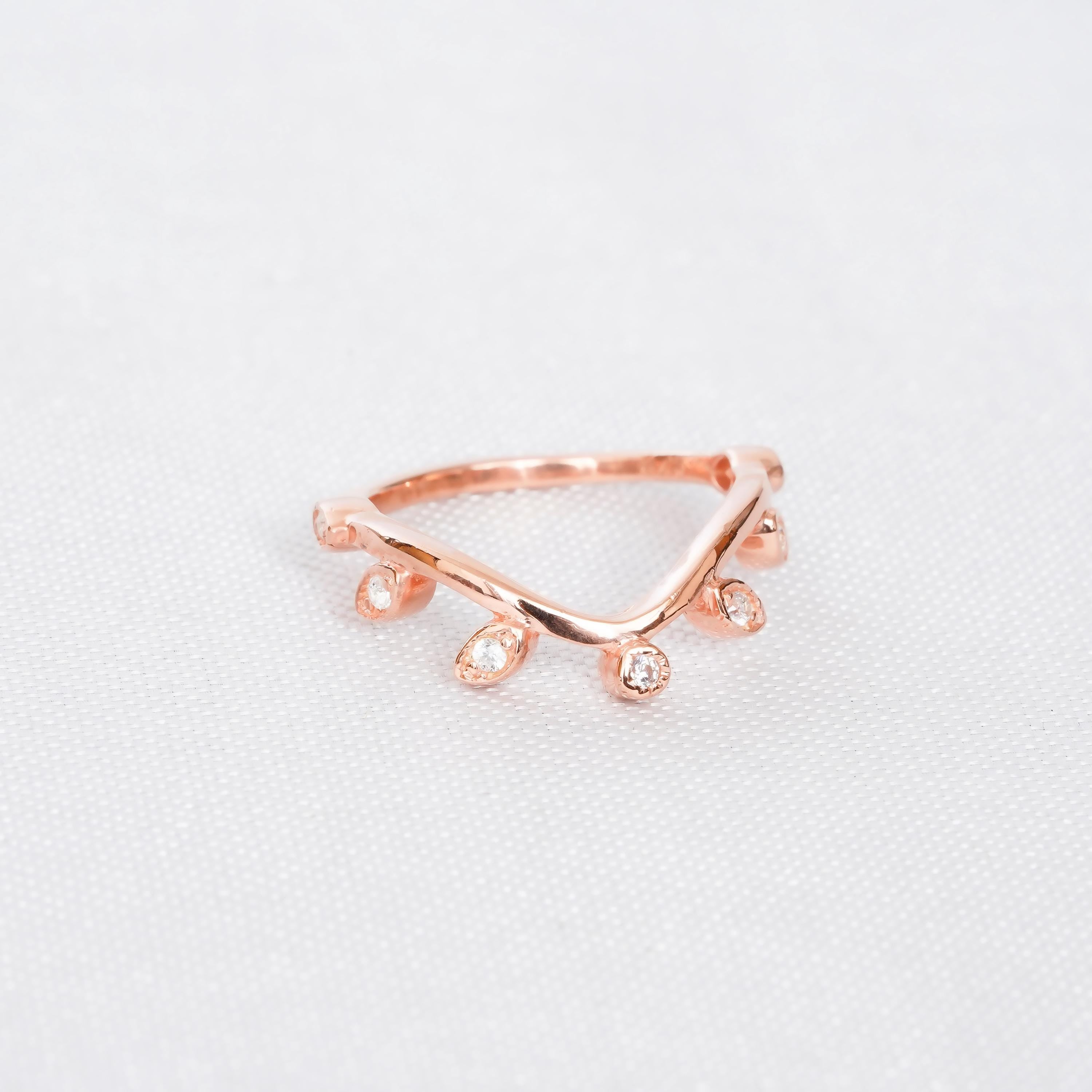 Leaf Wedding Band For Women 925 Sterling Silver Stackable Moissanite Bridal Anniversary Gift Delicate Minimalist Pave Eternity Dainty Band