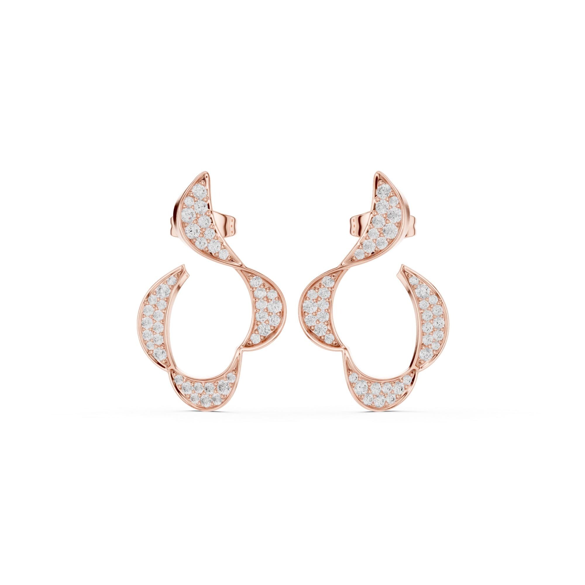 Silver Statement Earrings For Women 925 Sterling Silver Pushback Minimalist Dainty Cluster Pave Set Long Bridal Anniversary Gift For Her