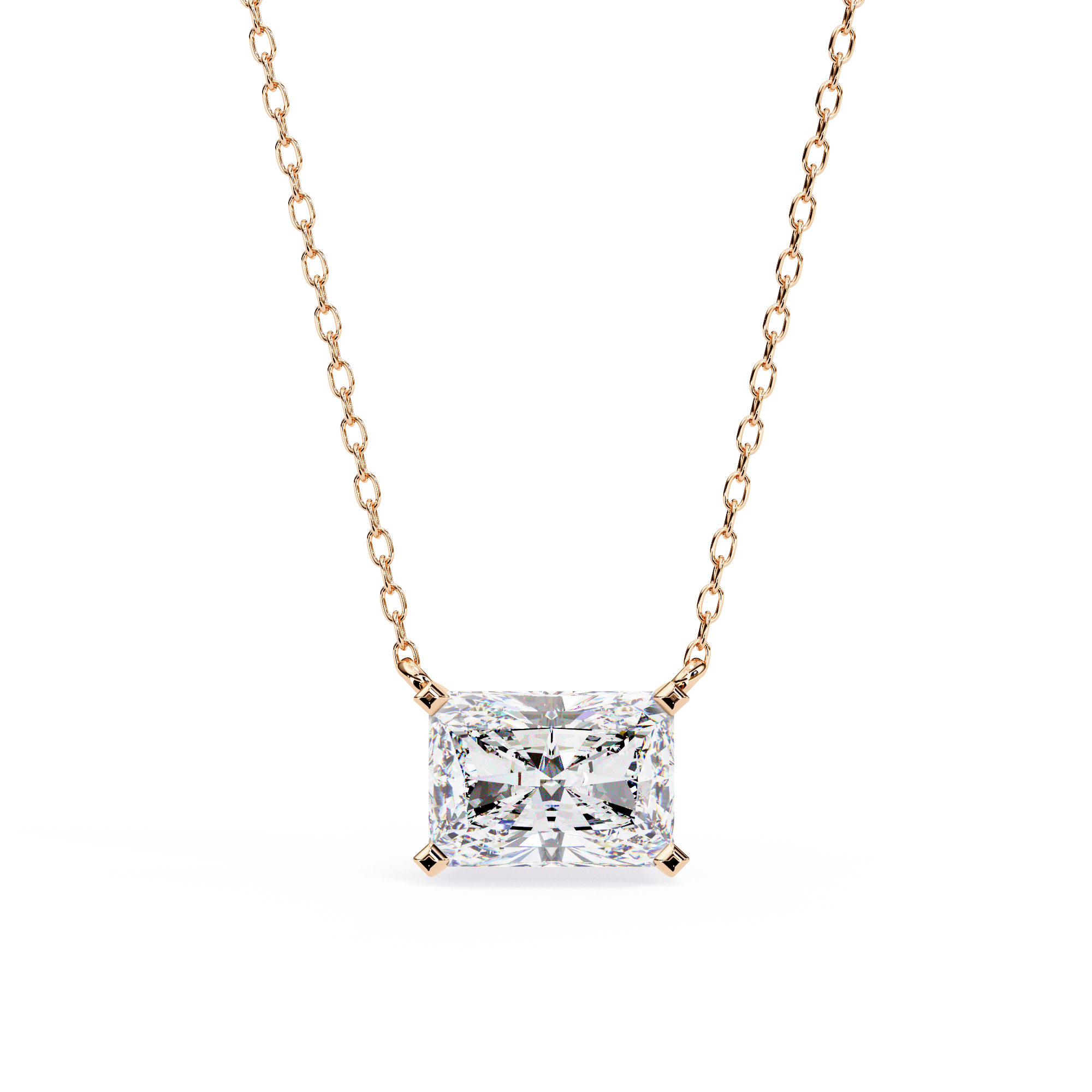Moissanite Pendant Necklace For Women