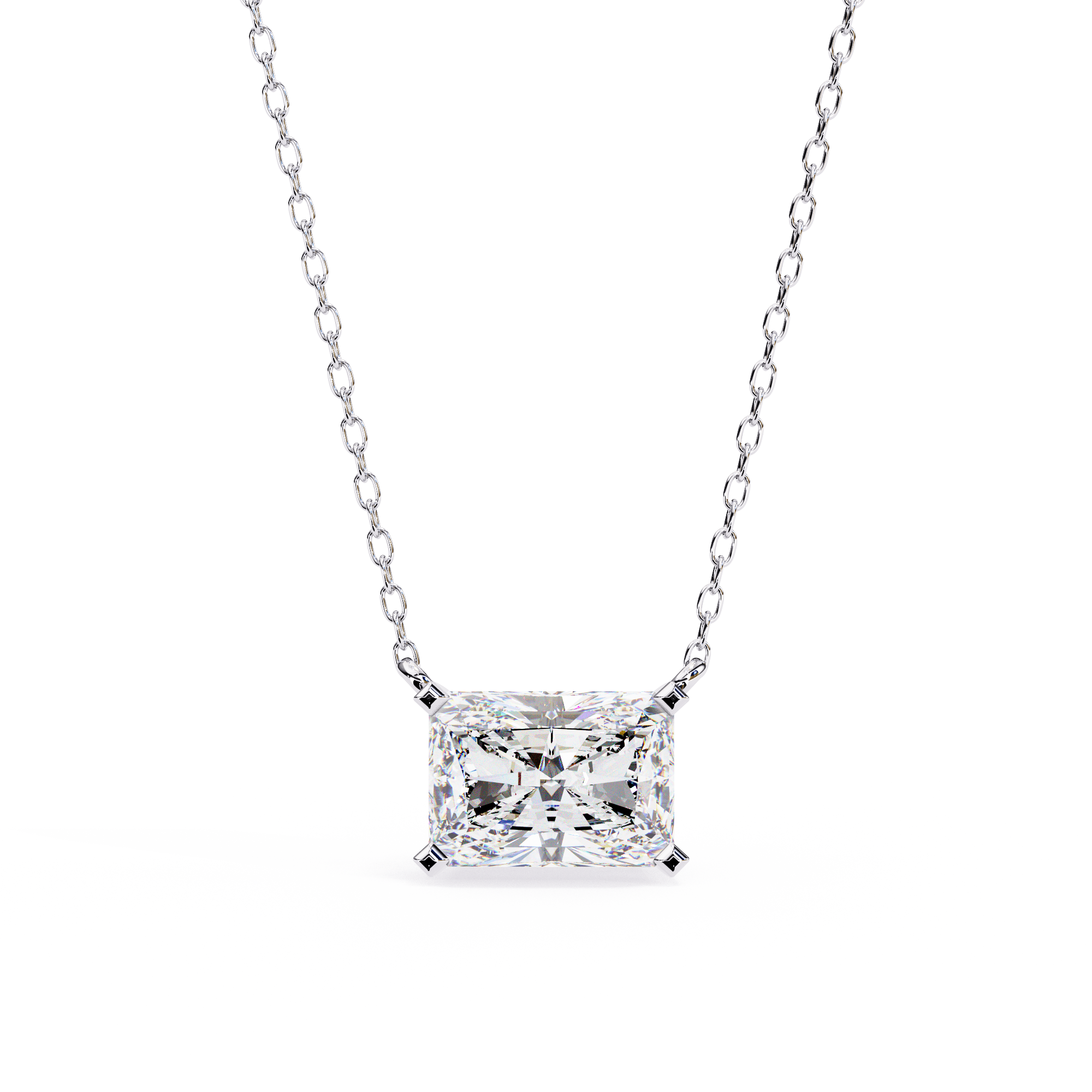 Moissanite Pendant Necklace For Women