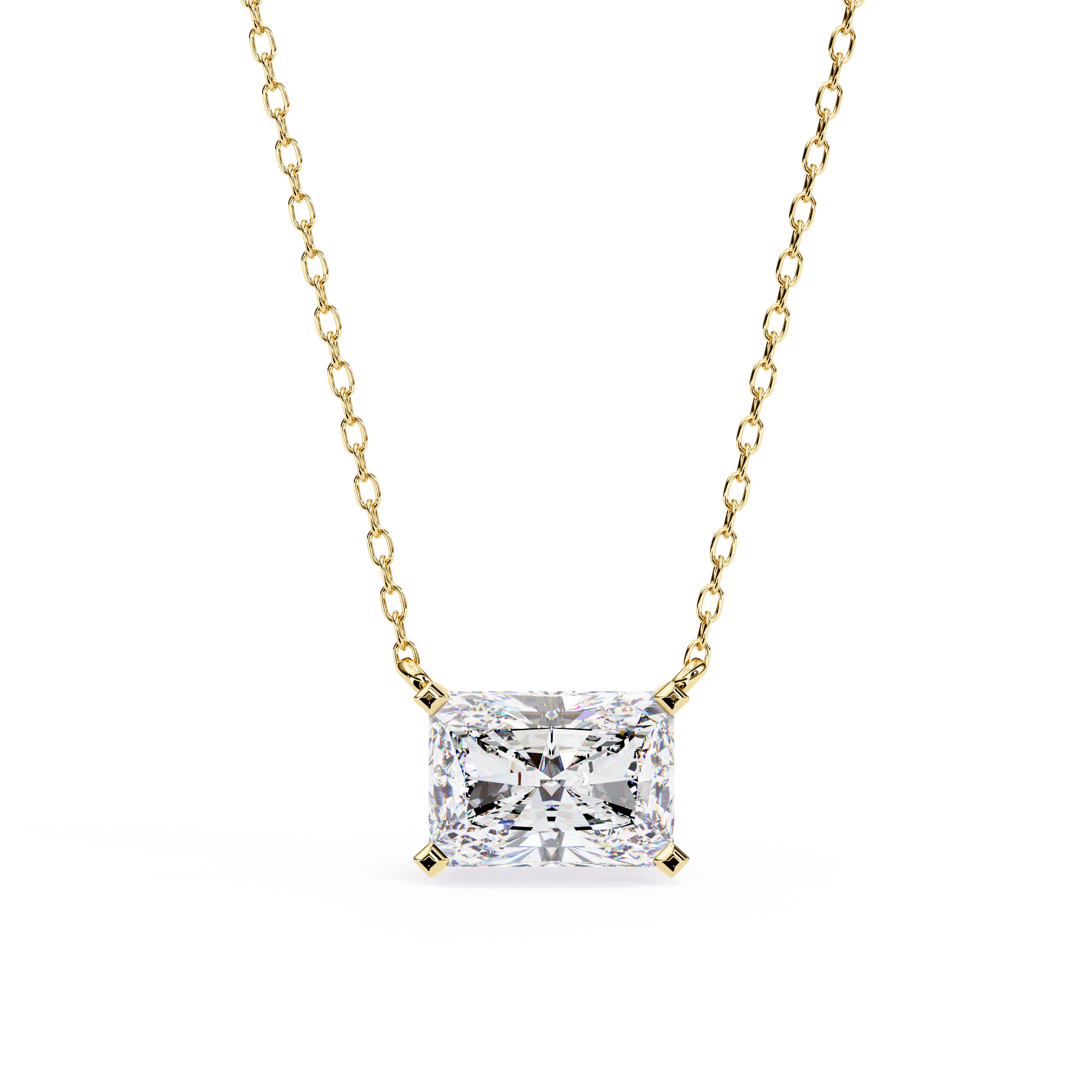 Moissanite Pendant Necklace For Women
