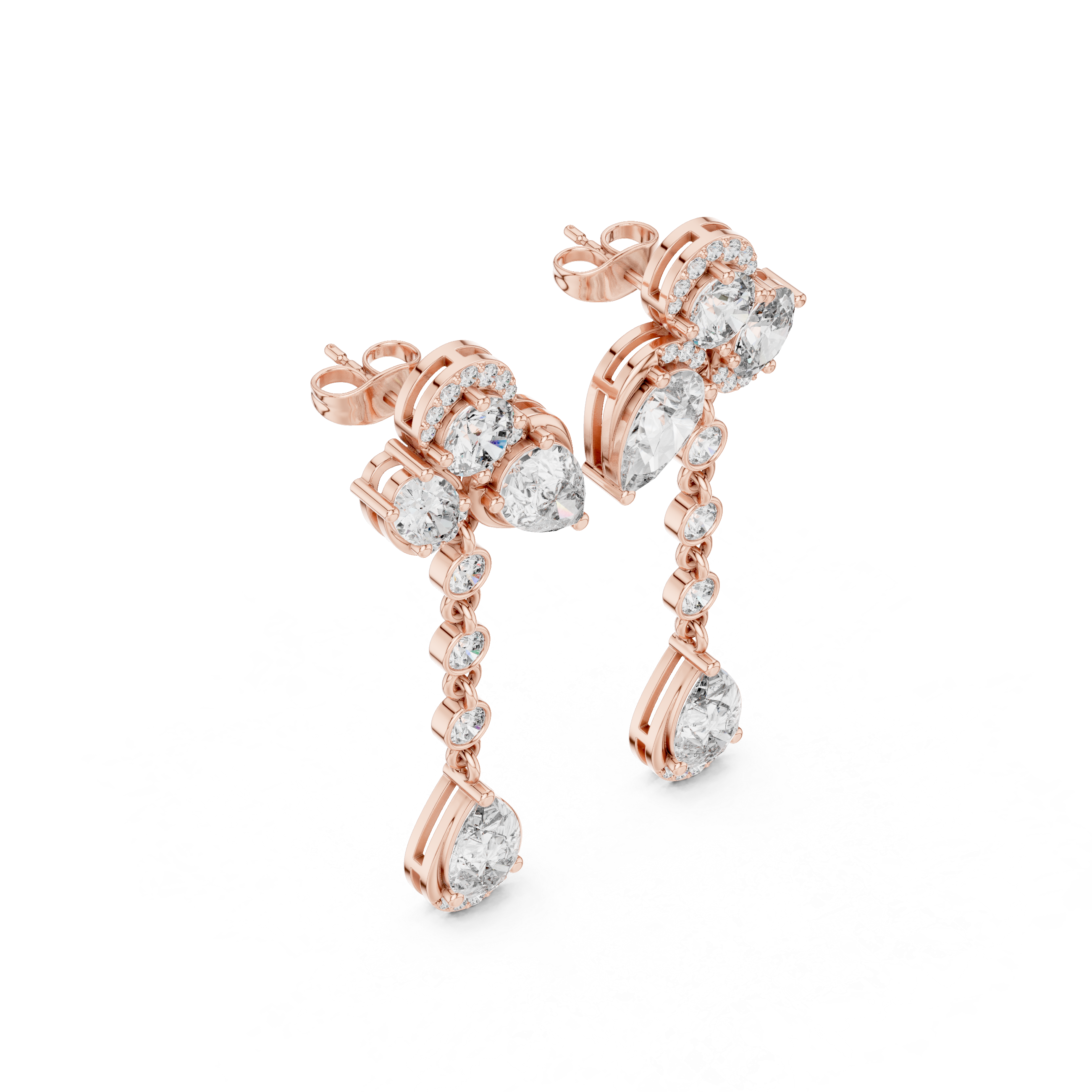 Moissanite Drop Earrings, 925 Sterling Silver, Art Deco Statement Bridal Jewelry