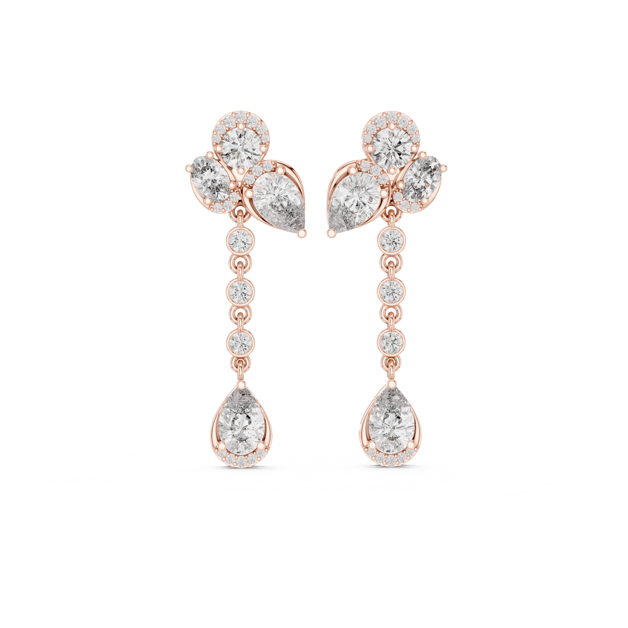 Moissanite Drop Earrings, 925 Sterling Silver, Art Deco Statement Bridal Jewelry