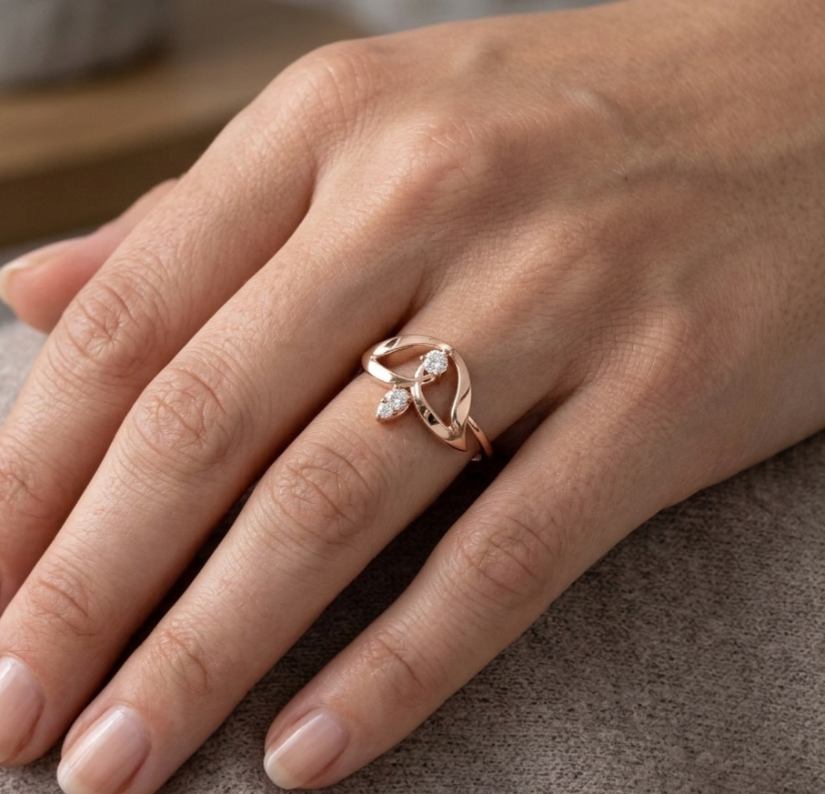 Sterling Silver Moissanite Ring Delicate Round Cut, Minimalist Statement Band