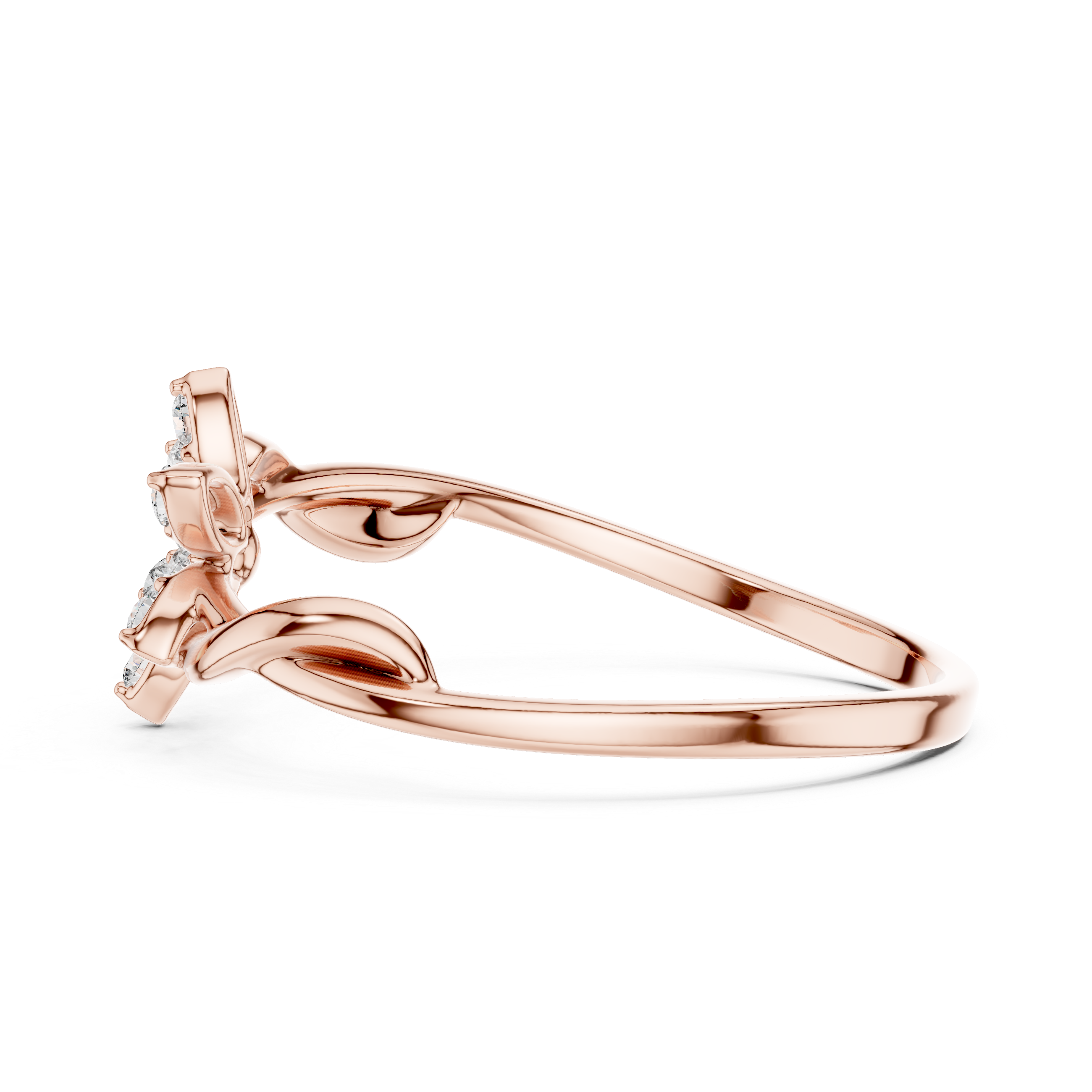 Flower Diamond Ring For Women Minimalist Floral Nature Inspired Statement Delicate Proposal Ring