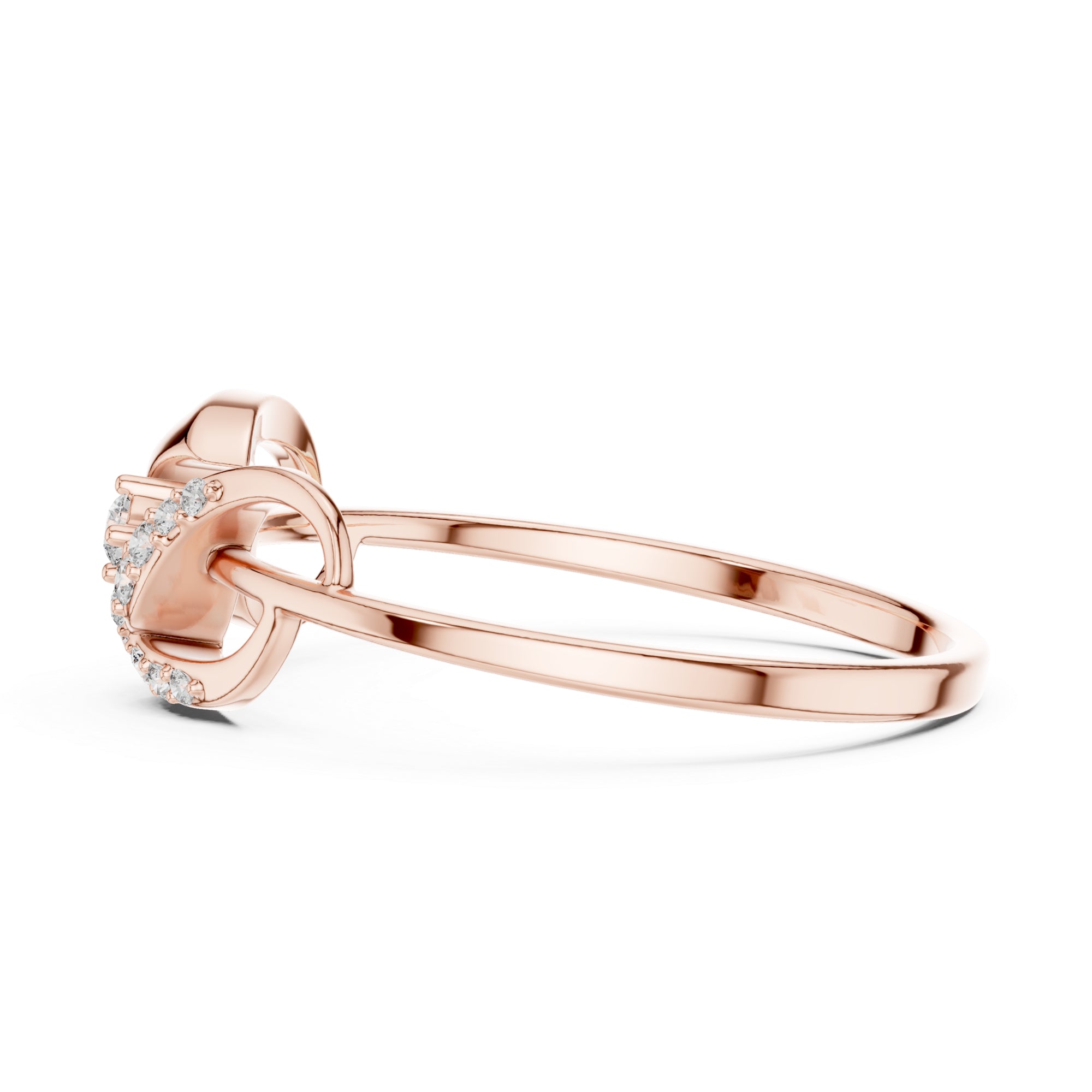 Sterling Silver Moissanite Swirl Ring – Minimalist Modern Statement Jewelry