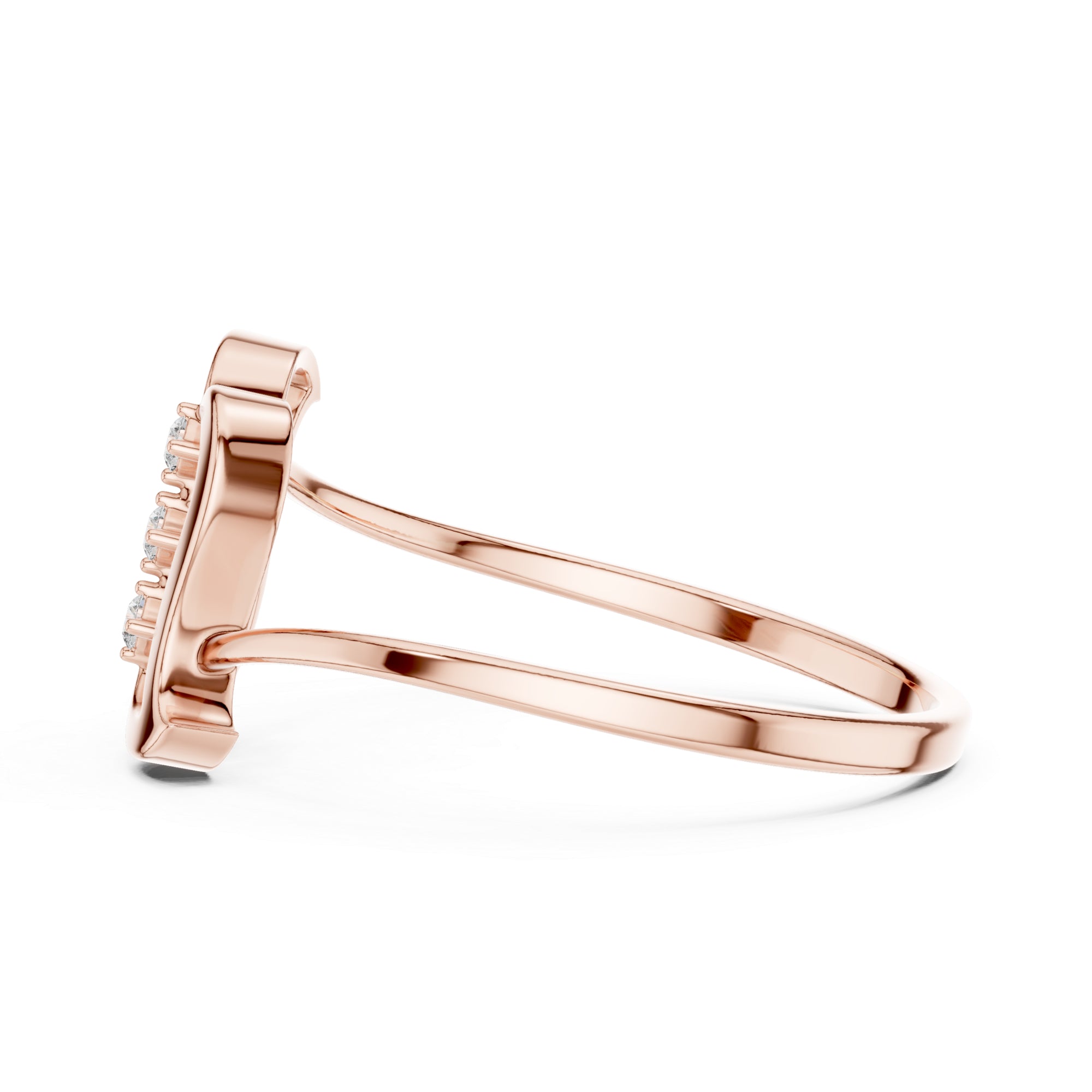Moissanite Round Cut Sterling Silver Ring – Minimalist Statement Band
