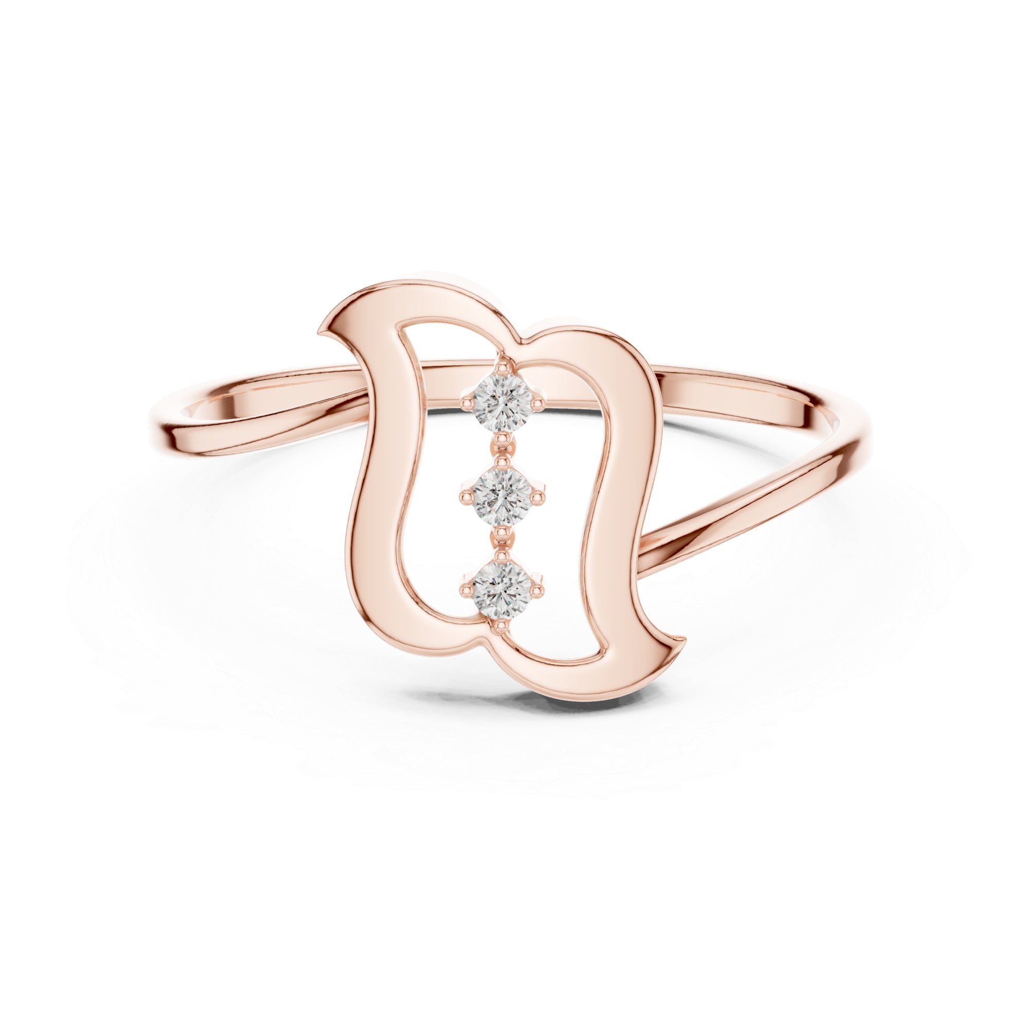 Moissanite Round Cut Sterling Silver Ring – Minimalist Statement Band