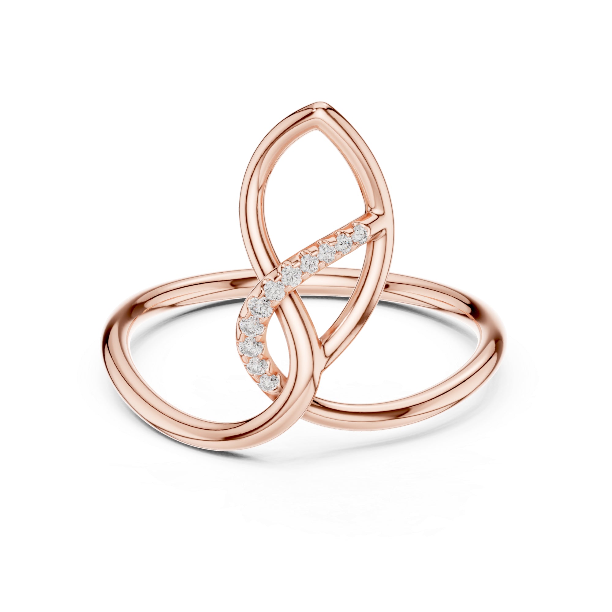 Twisted Infinity Moissanite Ring, Sterling Silver Statement Band, Modern Proposal Jewelry