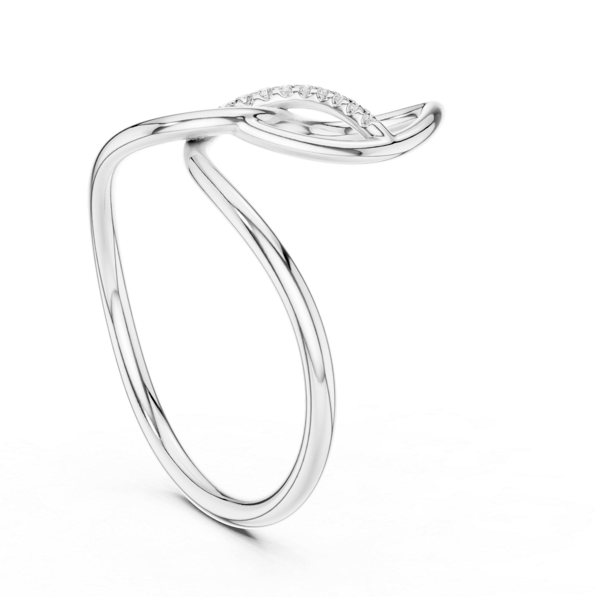 Twisted Infinity Moissanite Ring, Sterling Silver Statement Band, Modern Proposal Jewelry