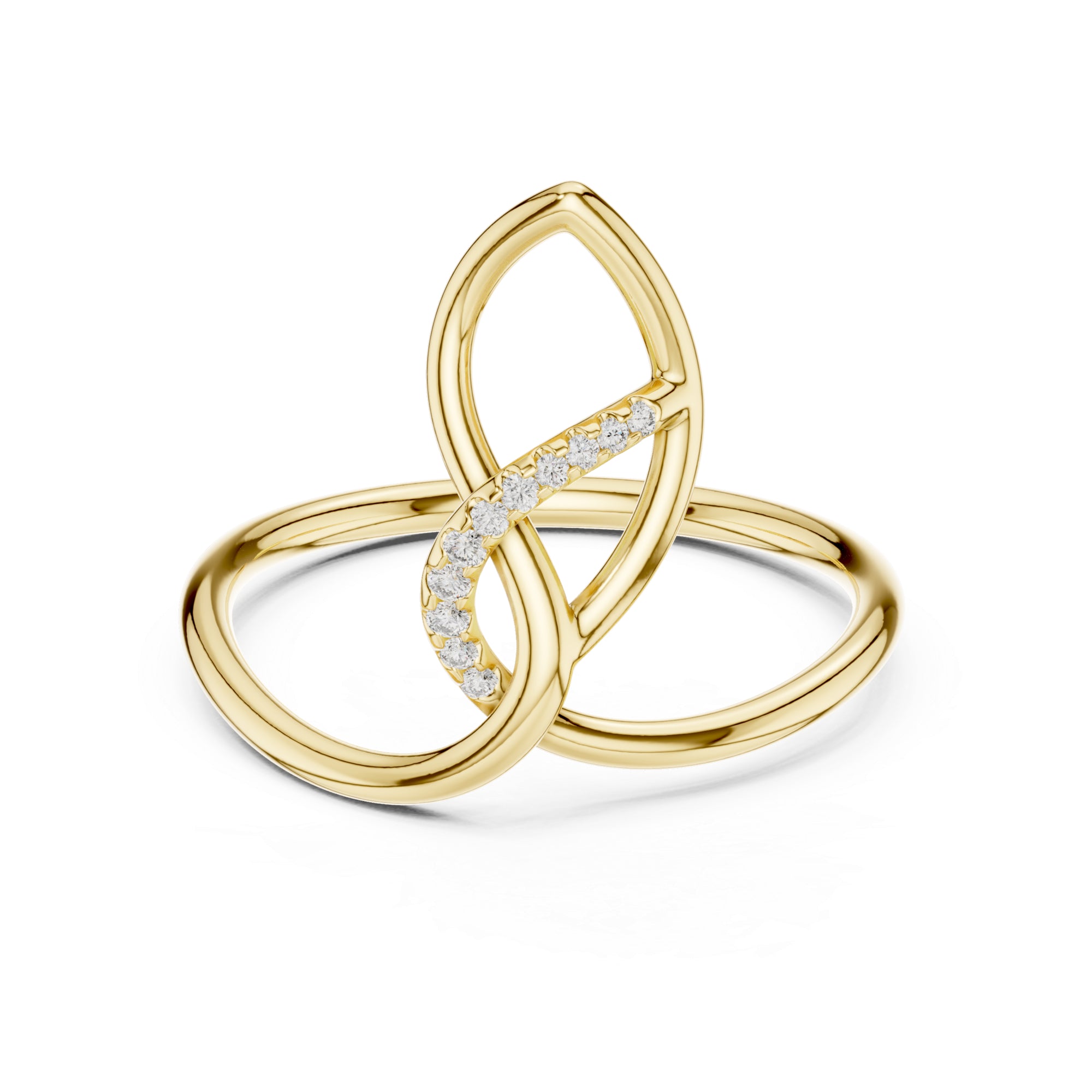 Twisted Infinity Moissanite Ring, Sterling Silver Statement Band, Modern Proposal Jewelry