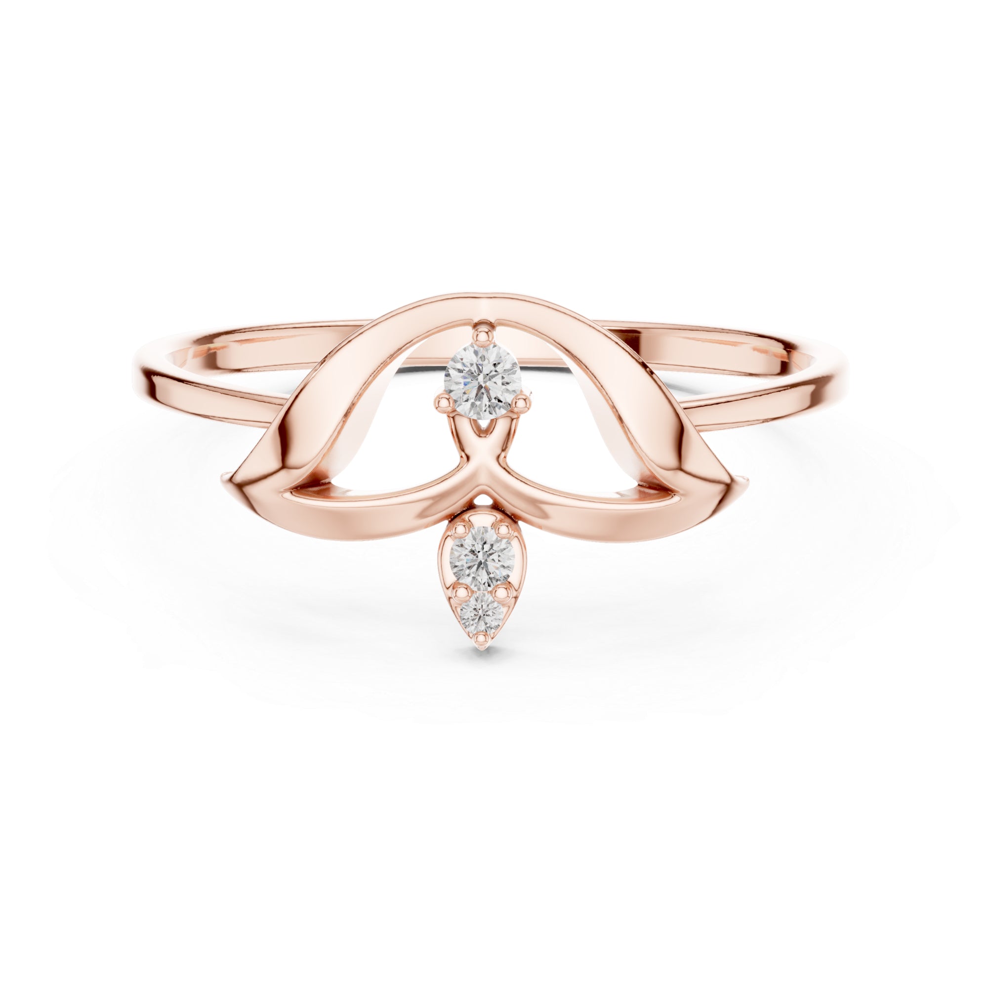 Sterling Silver Moissanite Ring Delicate Round Cut, Minimalist Statement Band