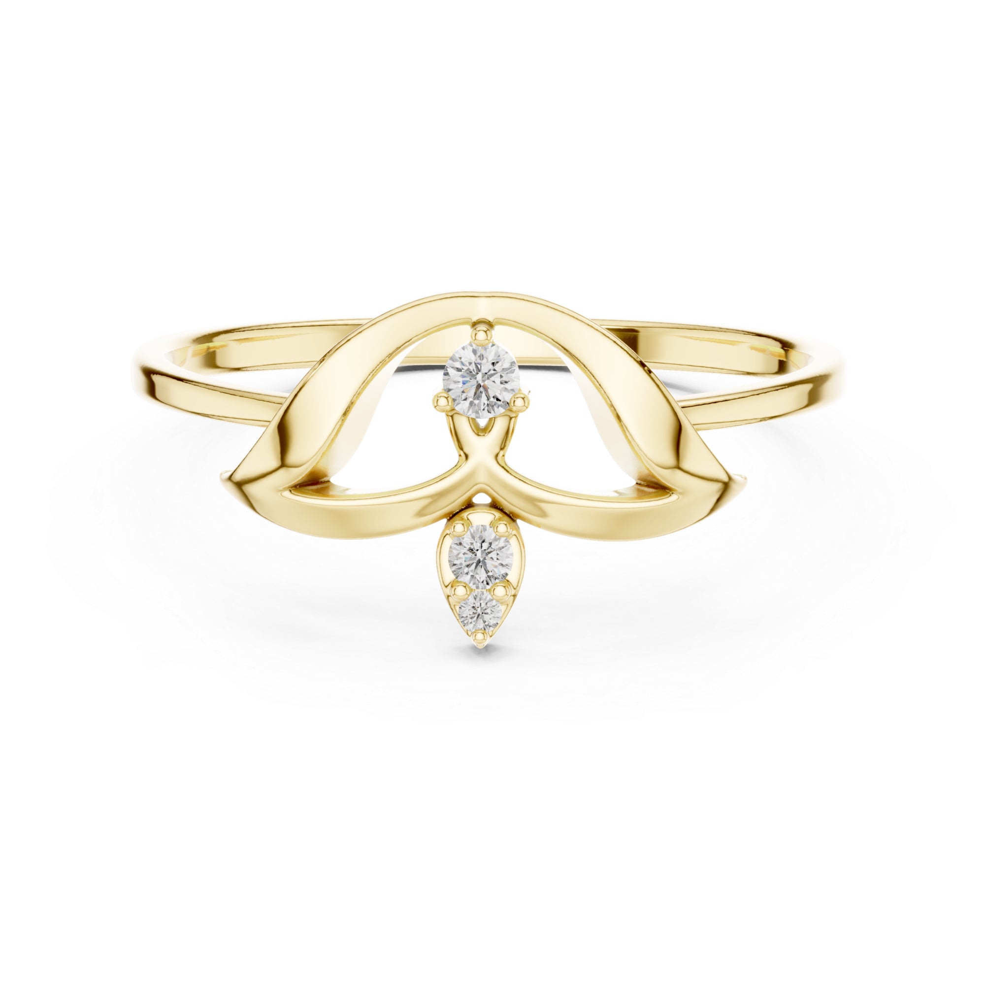Sterling Silver Moissanite Ring Delicate Round Cut, Minimalist Statement Band