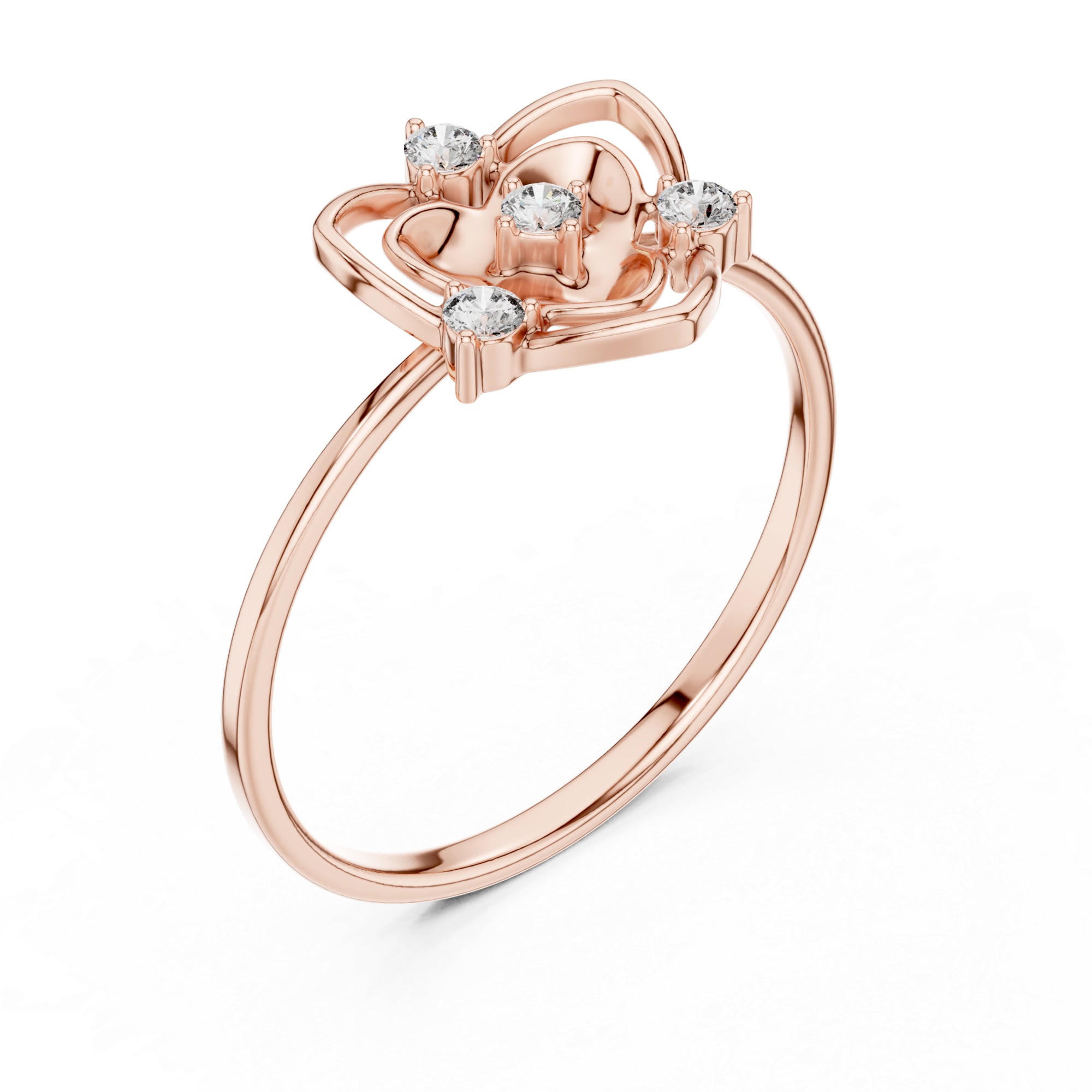 Sterling Silver Lotus Flower Moissanite Ring – Celestial Statement Band