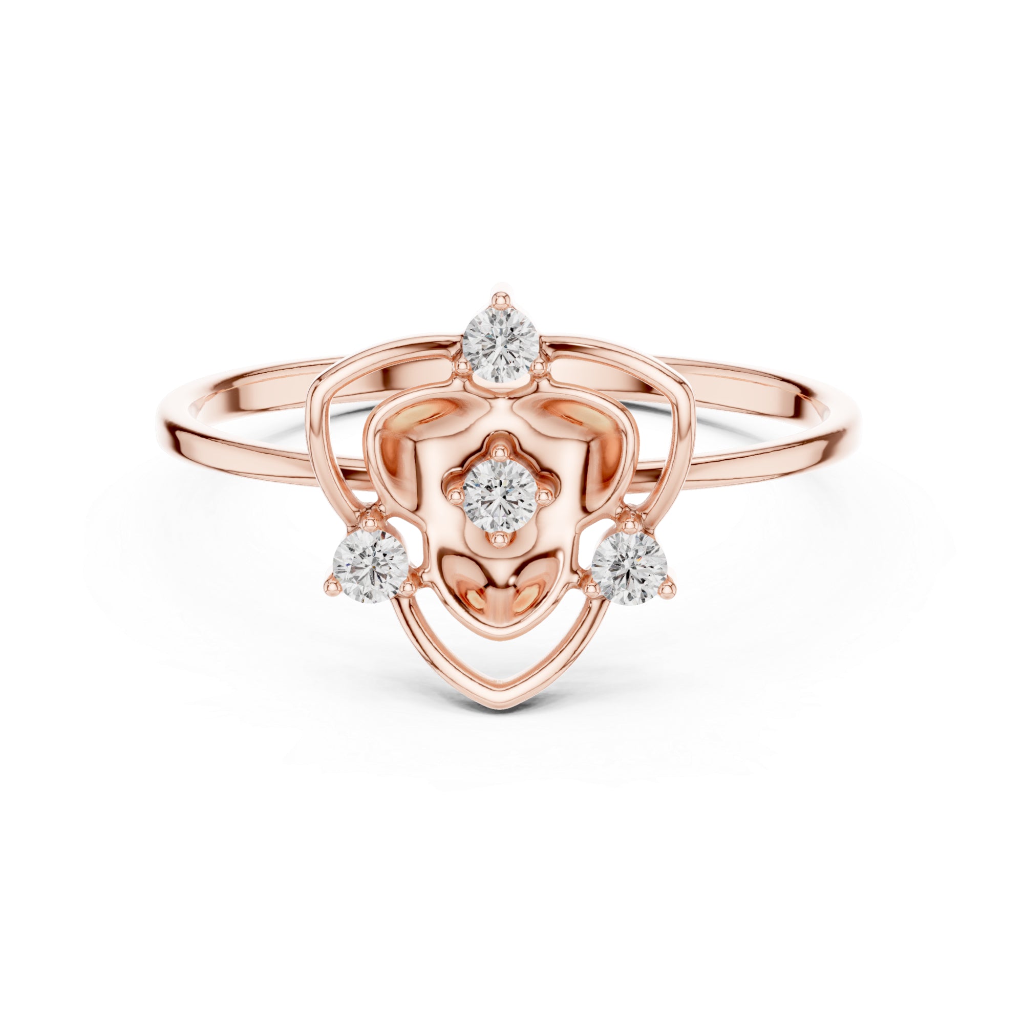 Sterling Silver Lotus Flower Moissanite Ring – Celestial Statement Band