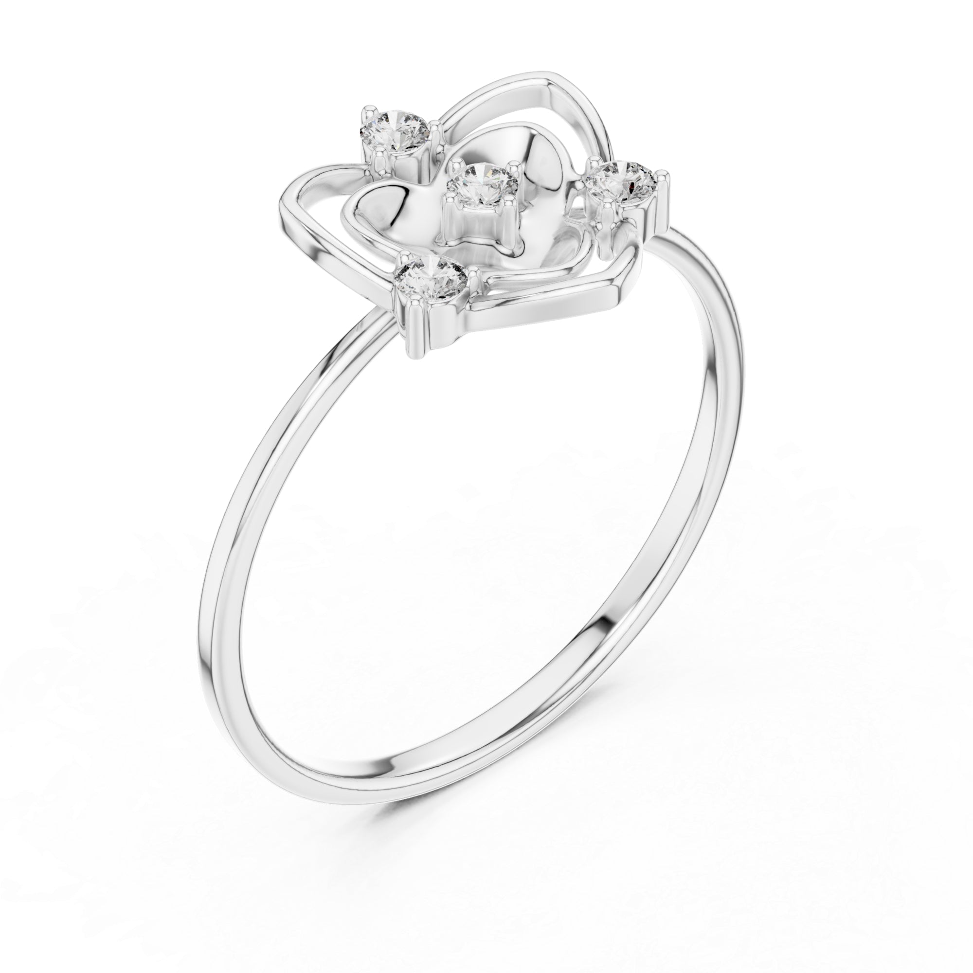 Sterling Silver Lotus Flower Moissanite Ring – Celestial Statement Band