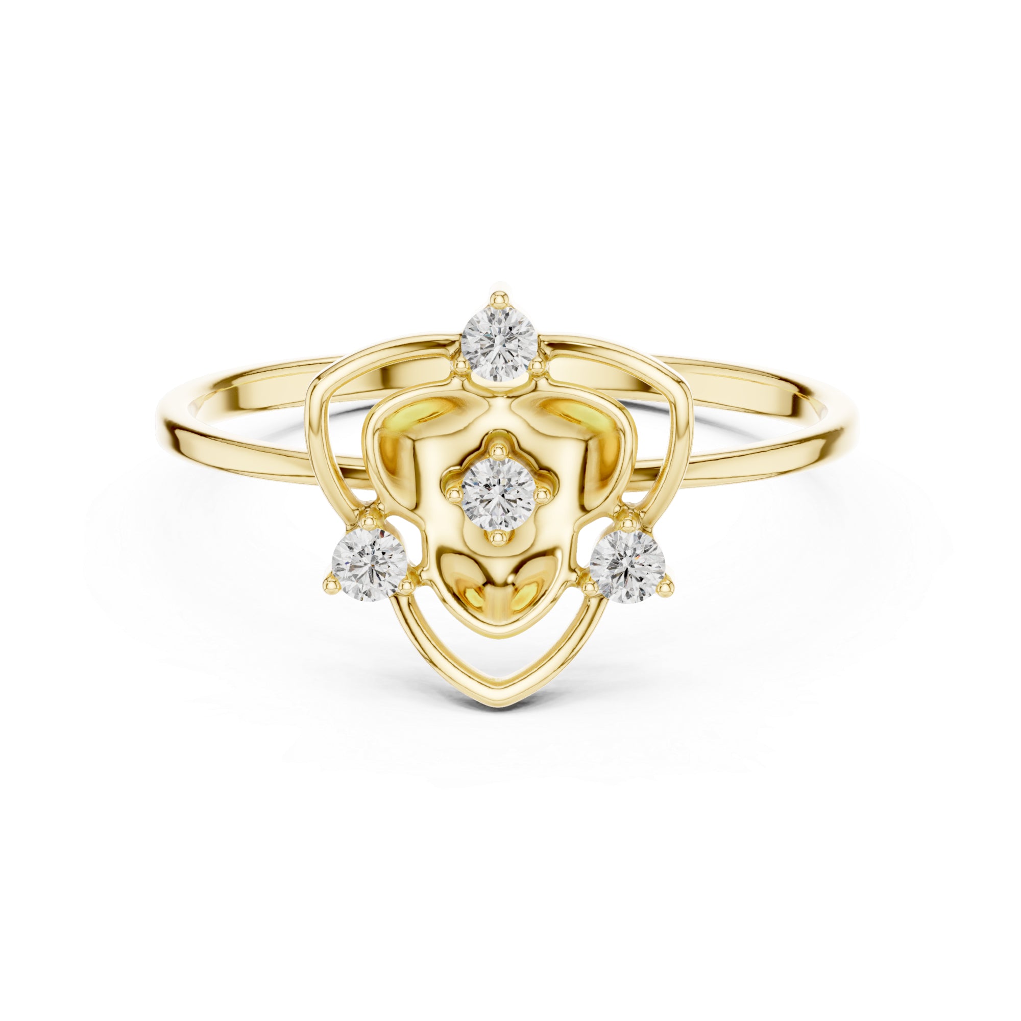 Sterling Silver Lotus Flower Moissanite Ring – Celestial Statement Band