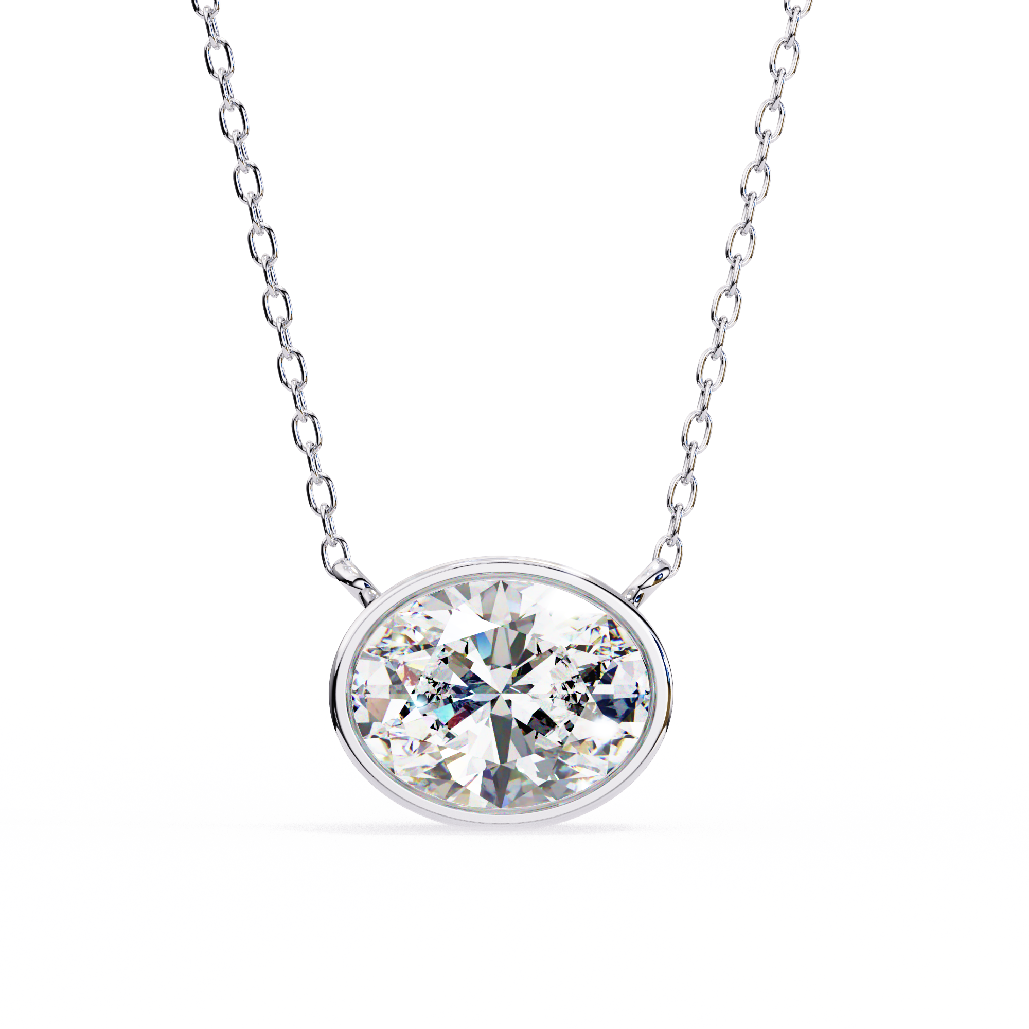 Moissanite Pendant Necklace For Women