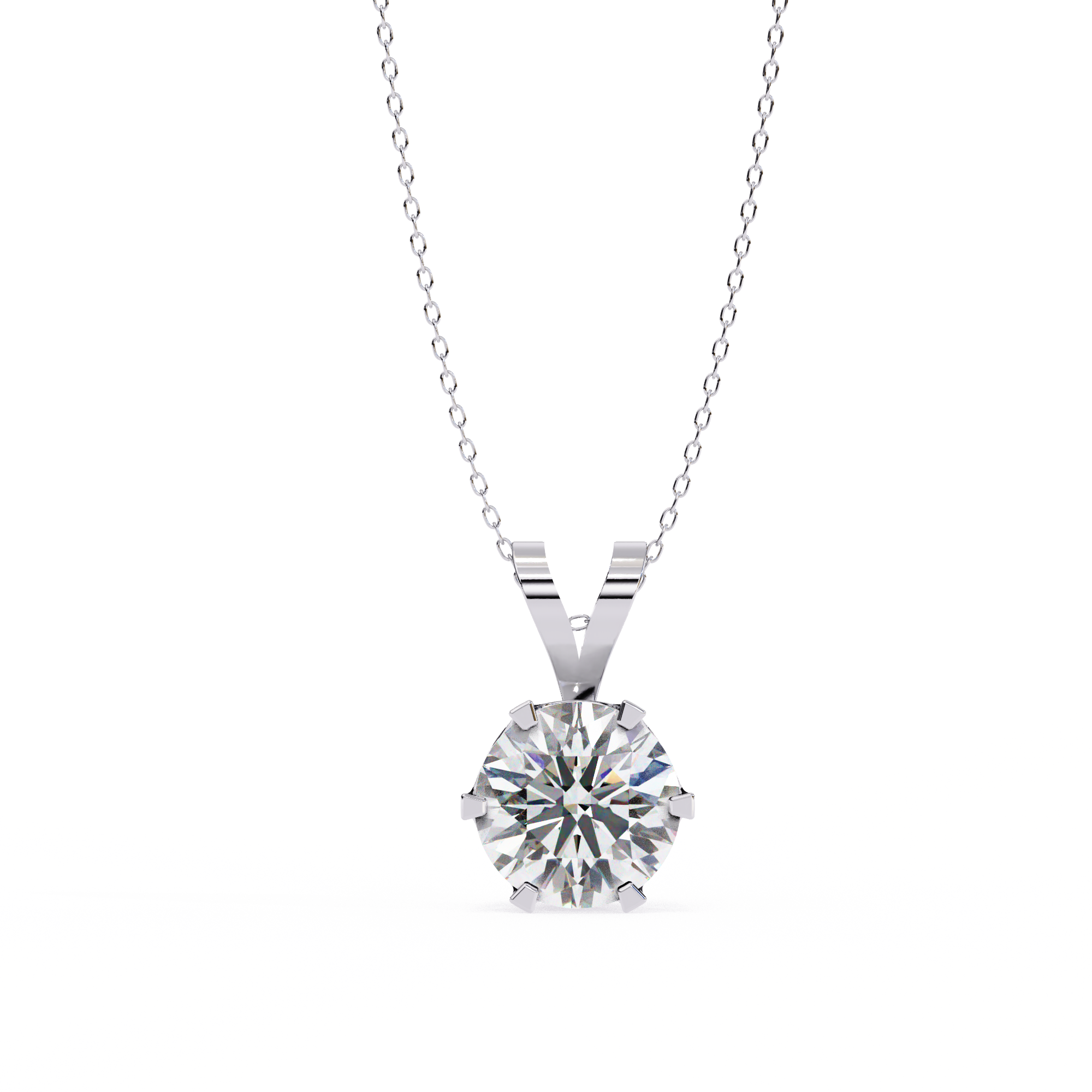 Moissanite Pendant Necklace For Women
