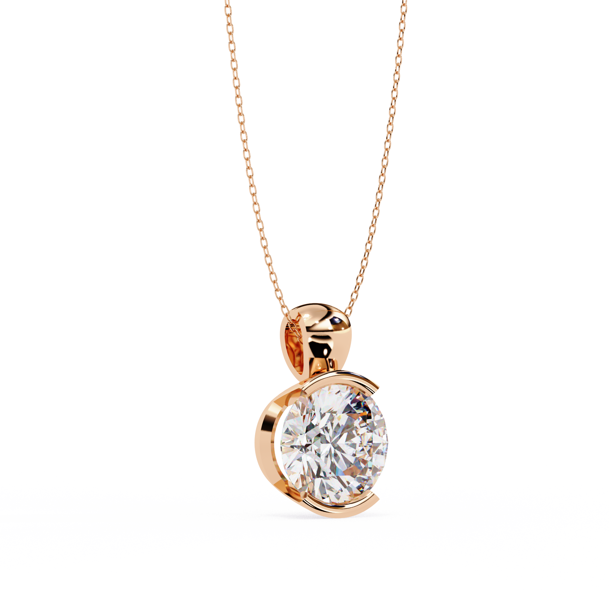 Moissanite Pendant Necklace For Women