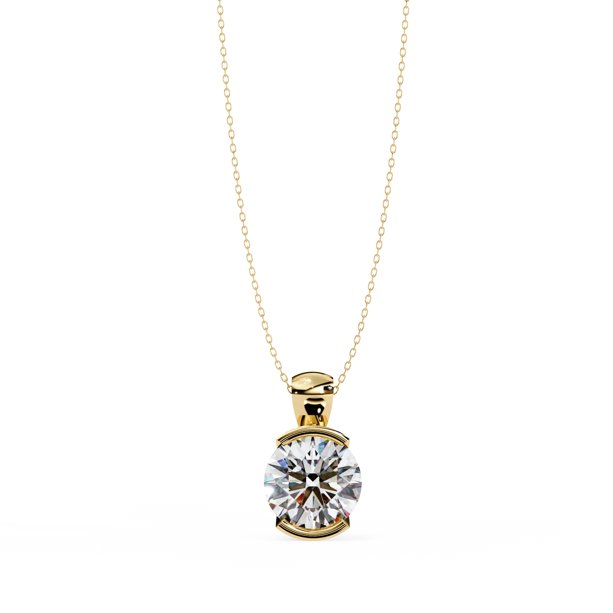Moissanite Pendant Necklace For Women