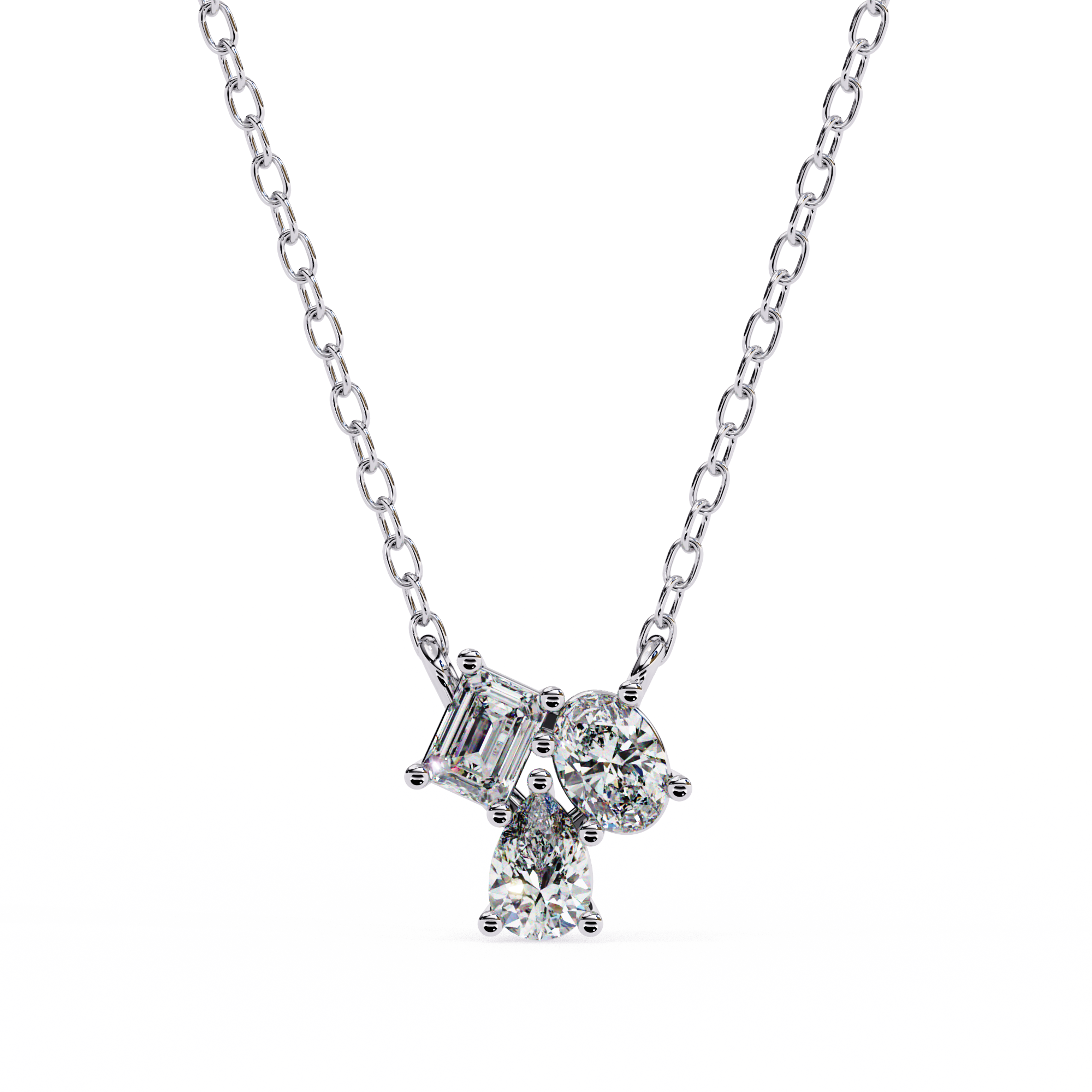 Moissanite Pendant Necklace For Women