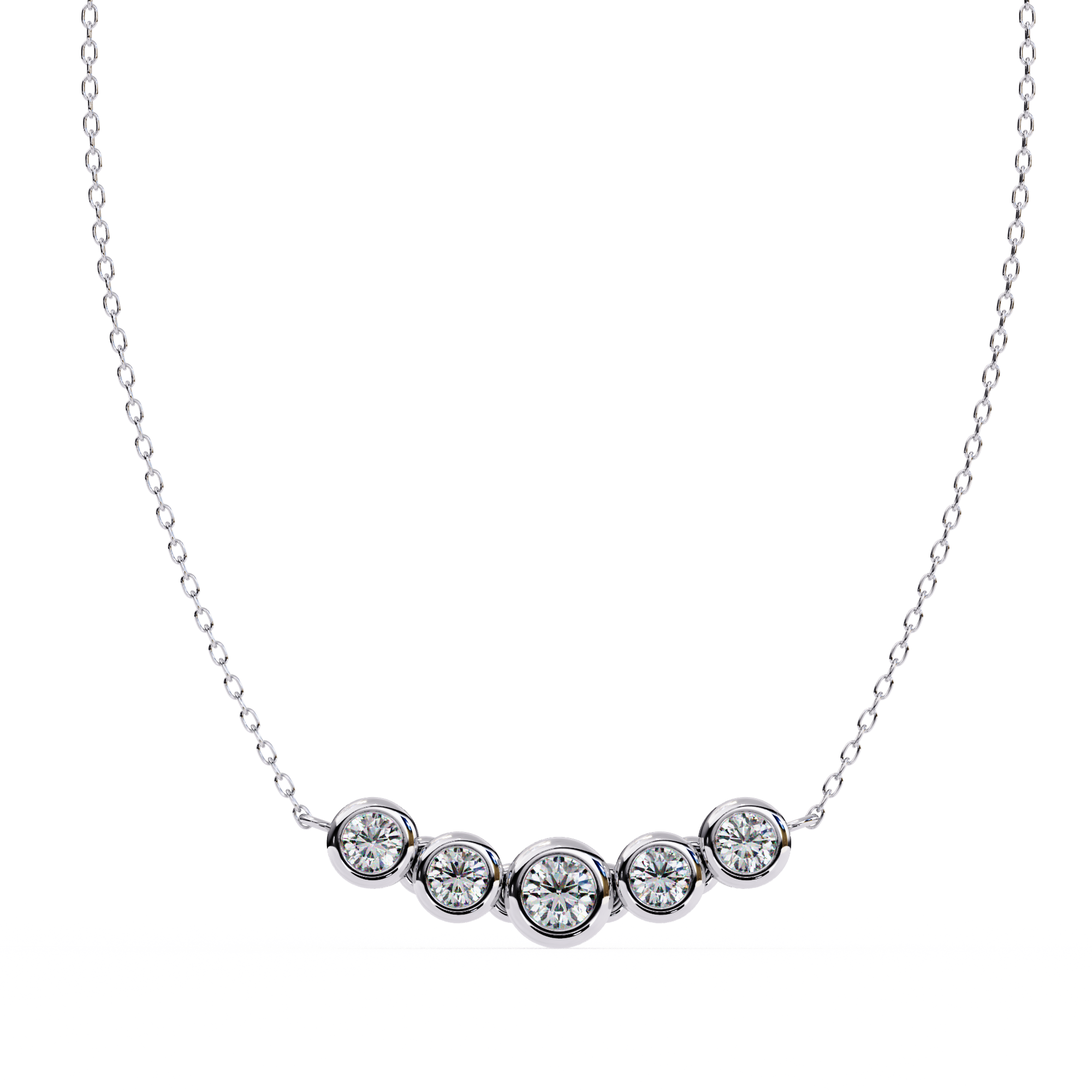 Moissanite Pendant Necklace For Women