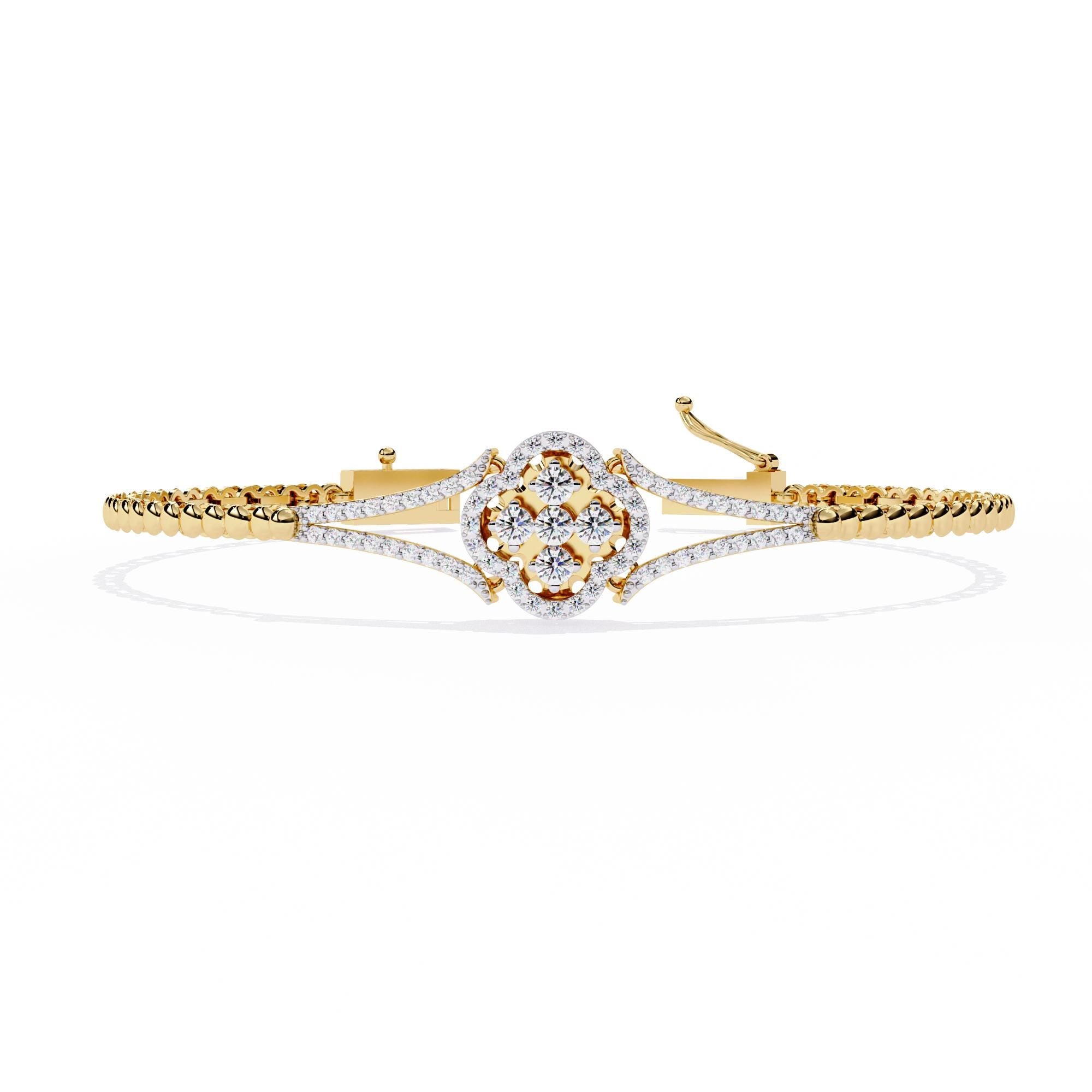 Moissanite Bracelet Sterling Silver For Women Handmade Split Shank 7.5 inch Bridal Anniversary Gift Luxury Jewelry Classic Cuff Bracelet