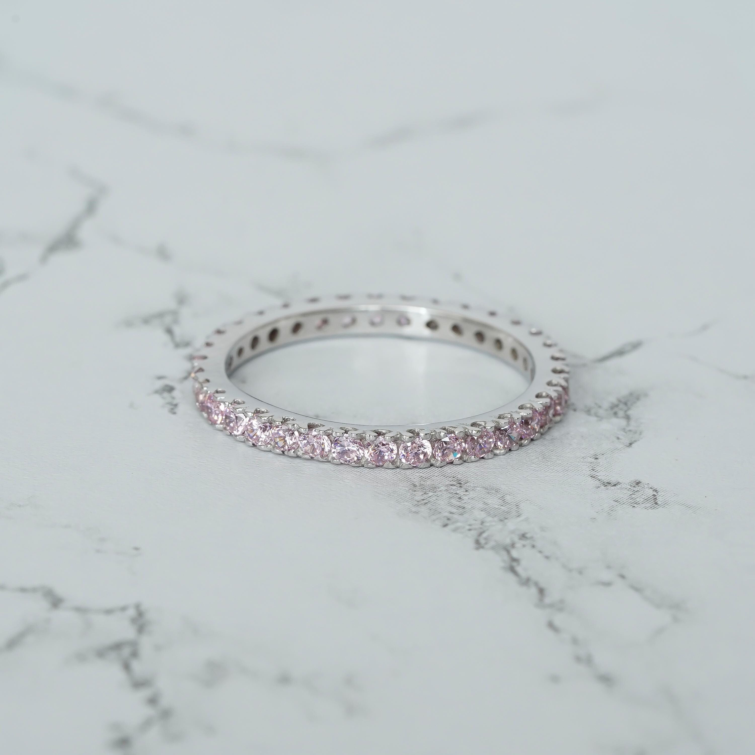 Morganite Eternity Band – Bridal and Anniversary Gift Ring