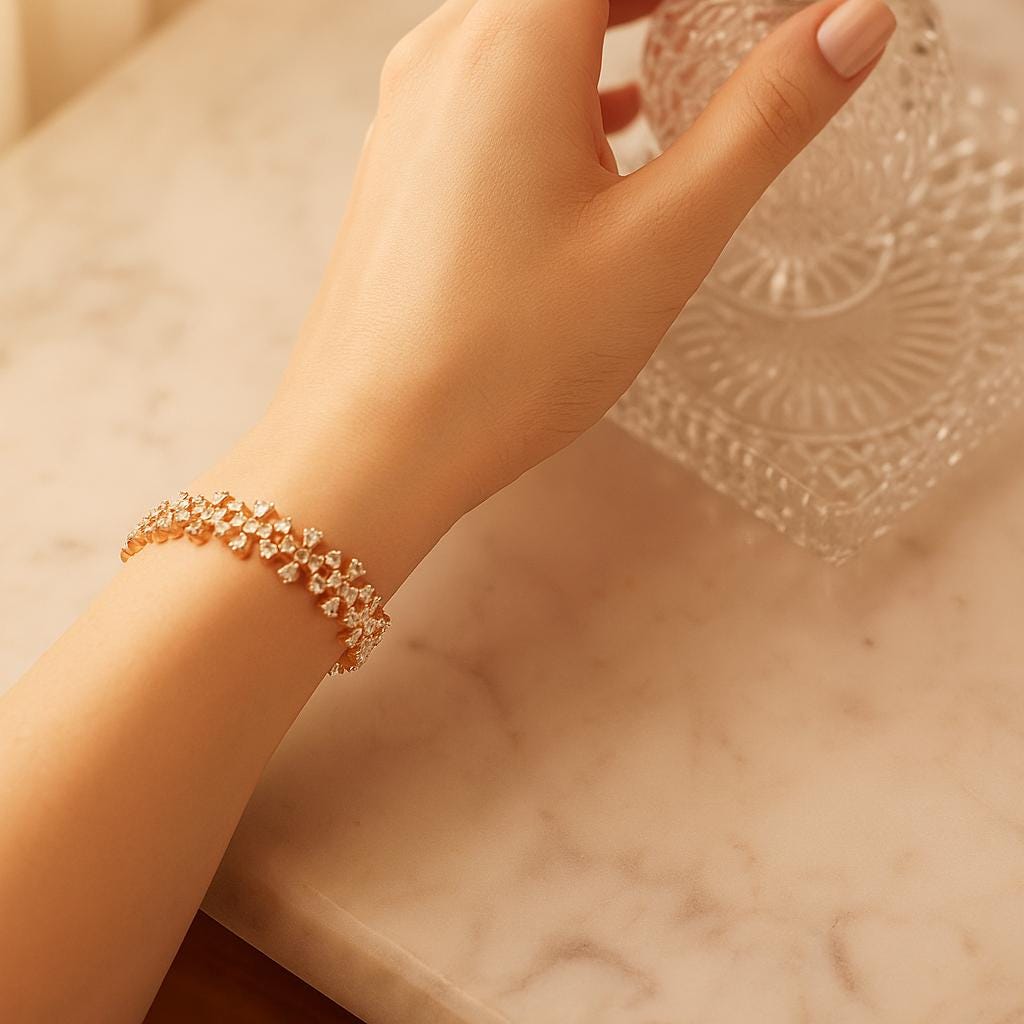 Moissanite Bracelet For Women Handmade 925 Sterling Silver 7.5 inch Bridal Anniversary Gift Luxury Minimalist Wide Flower Cuff Bracelet