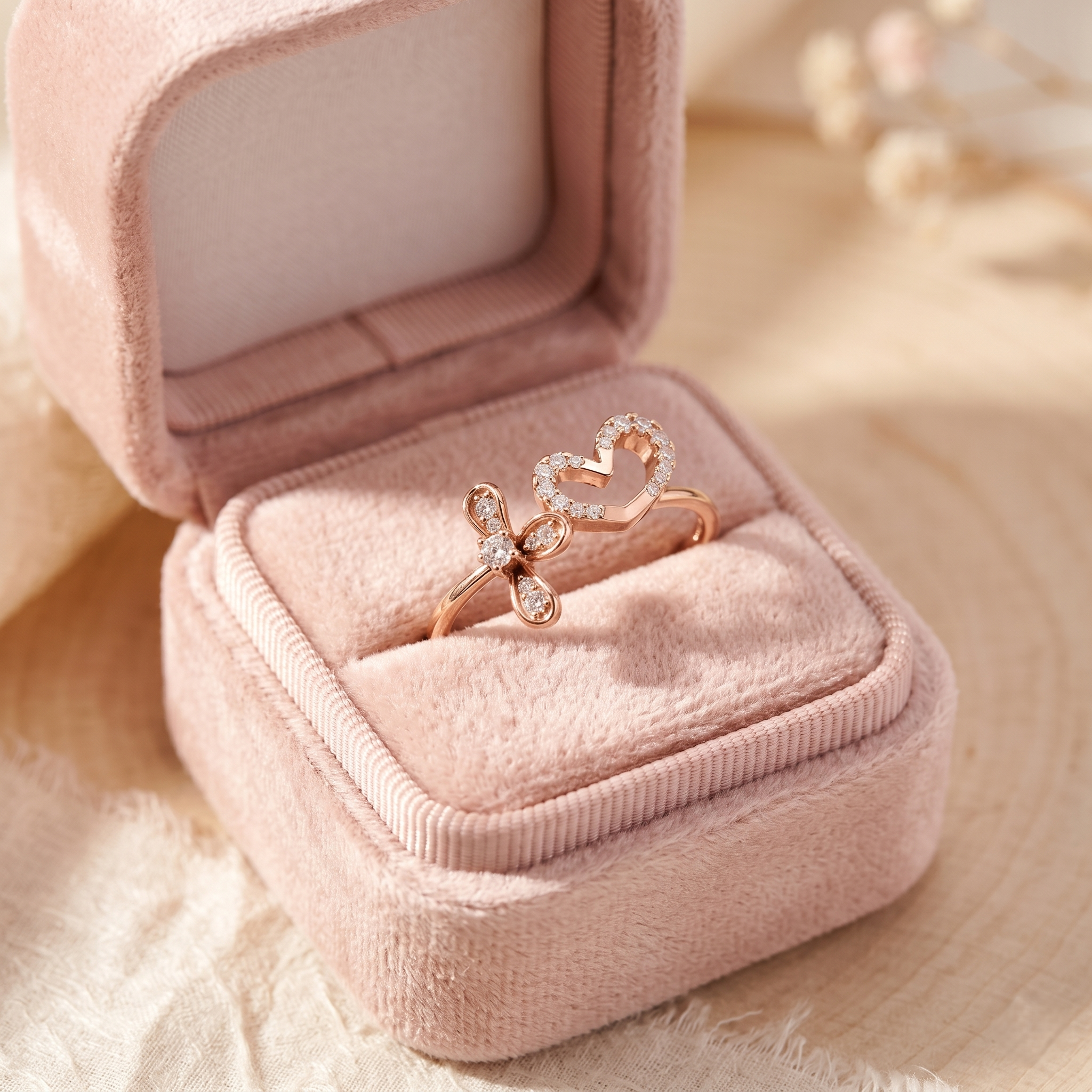 14K Solid Gold Heart Cross Moissanite Ring, Dainty Faith Filigree Jewelry