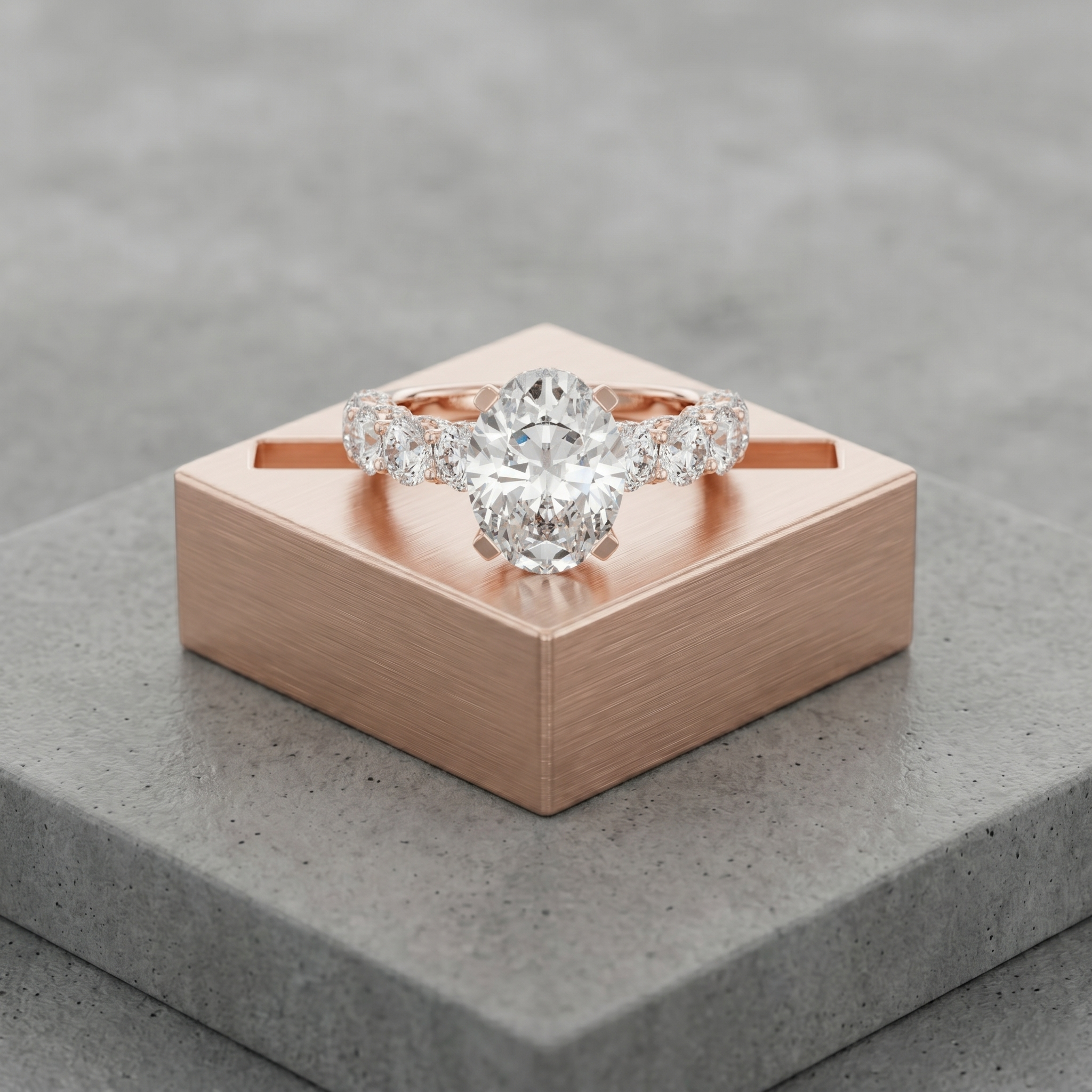Oval Moissanite Engagement Ring, Sterling Silver Statement, Radiant Promise Ring
