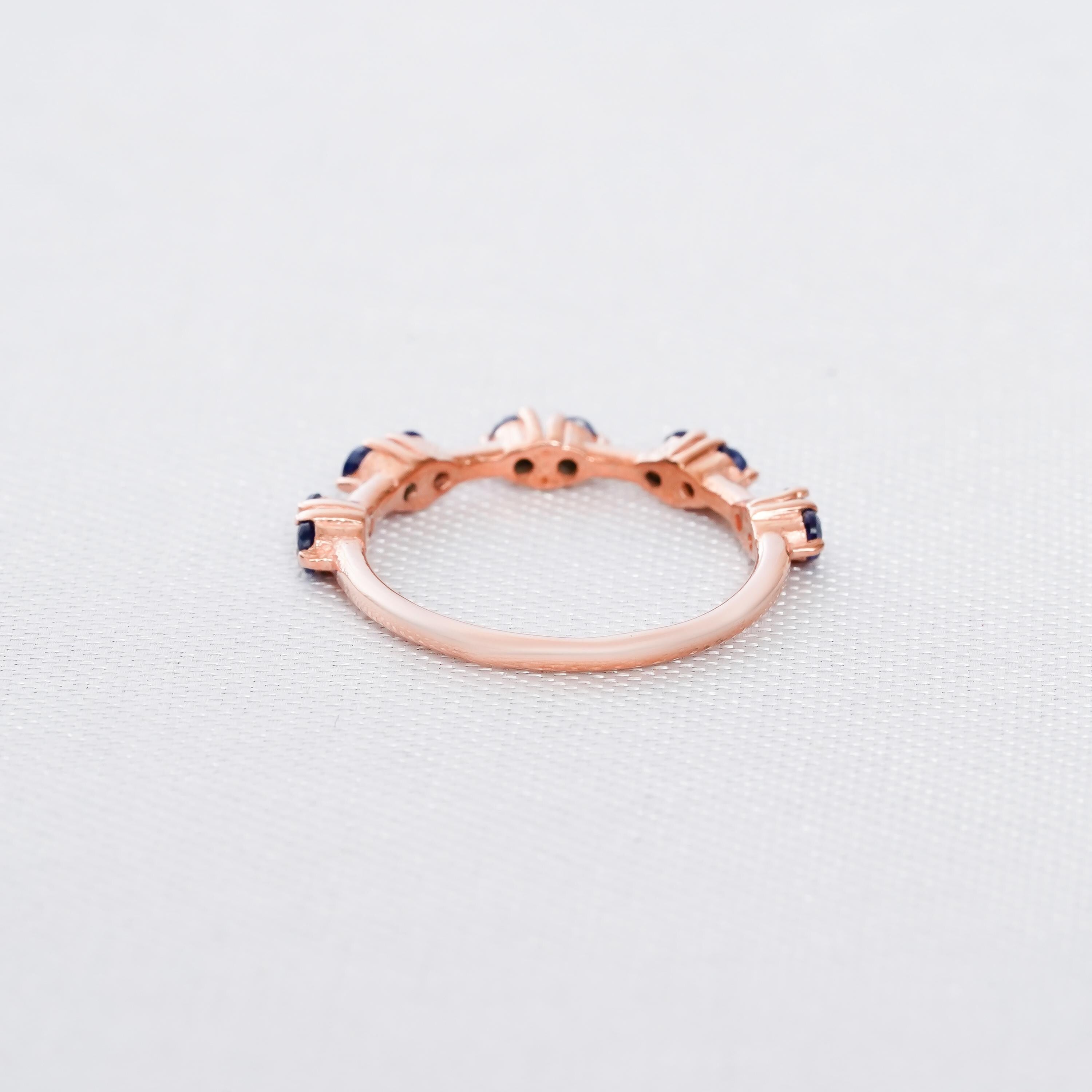 Engagement Ring Set For Women 925 Sterling Silver Art Deco Moissanite Milgrain Bridal Oval 2ct Ring With Matching Blue Sapphire Wedding Band