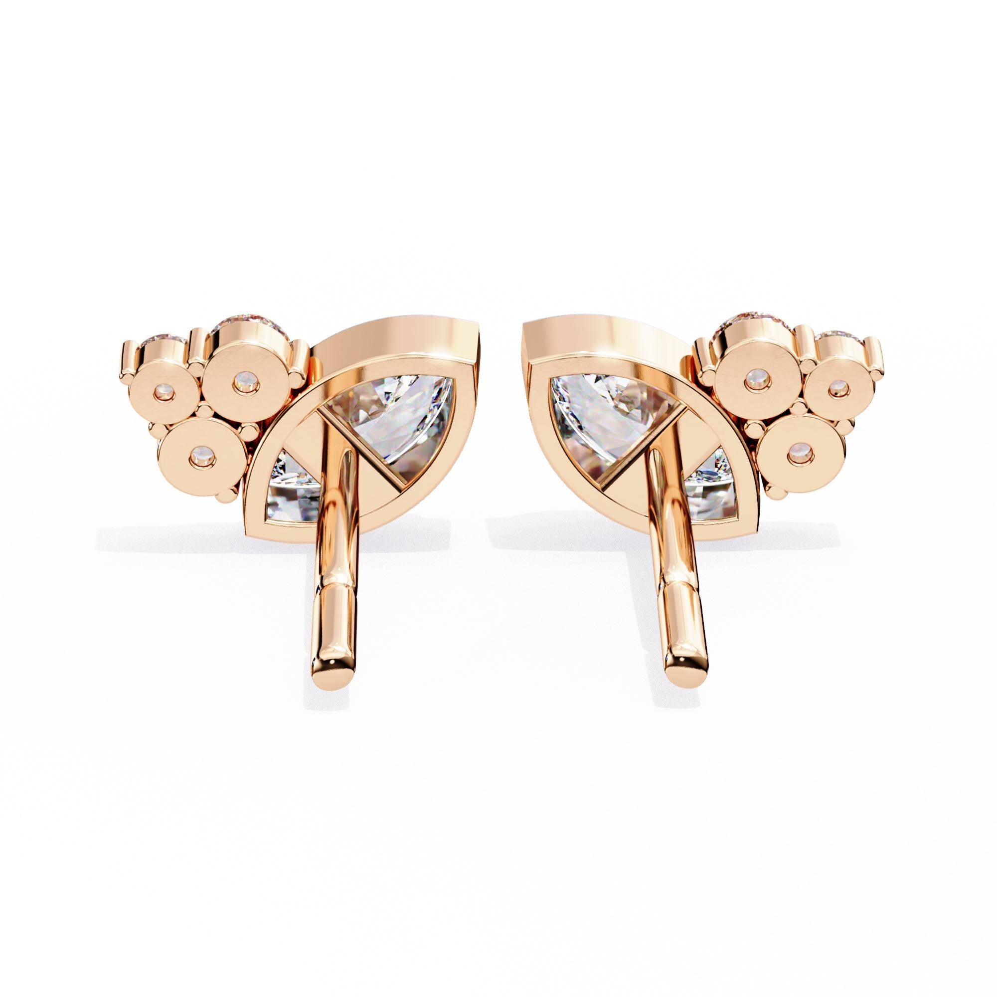 Marquise Moissanite Bezel Set Multi Shape Stud Earrings For Women 925 Sterling Silver Push Back Minimal Dainty Trendy Prong Anniversary Gift