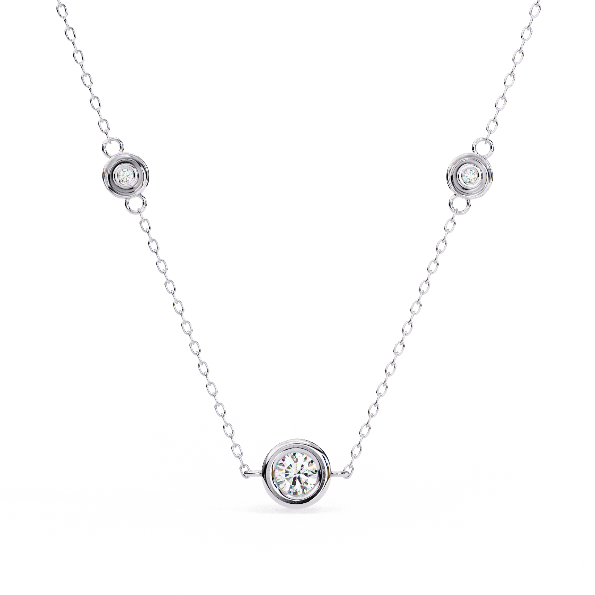 Moissanite Pendant Necklace For Women