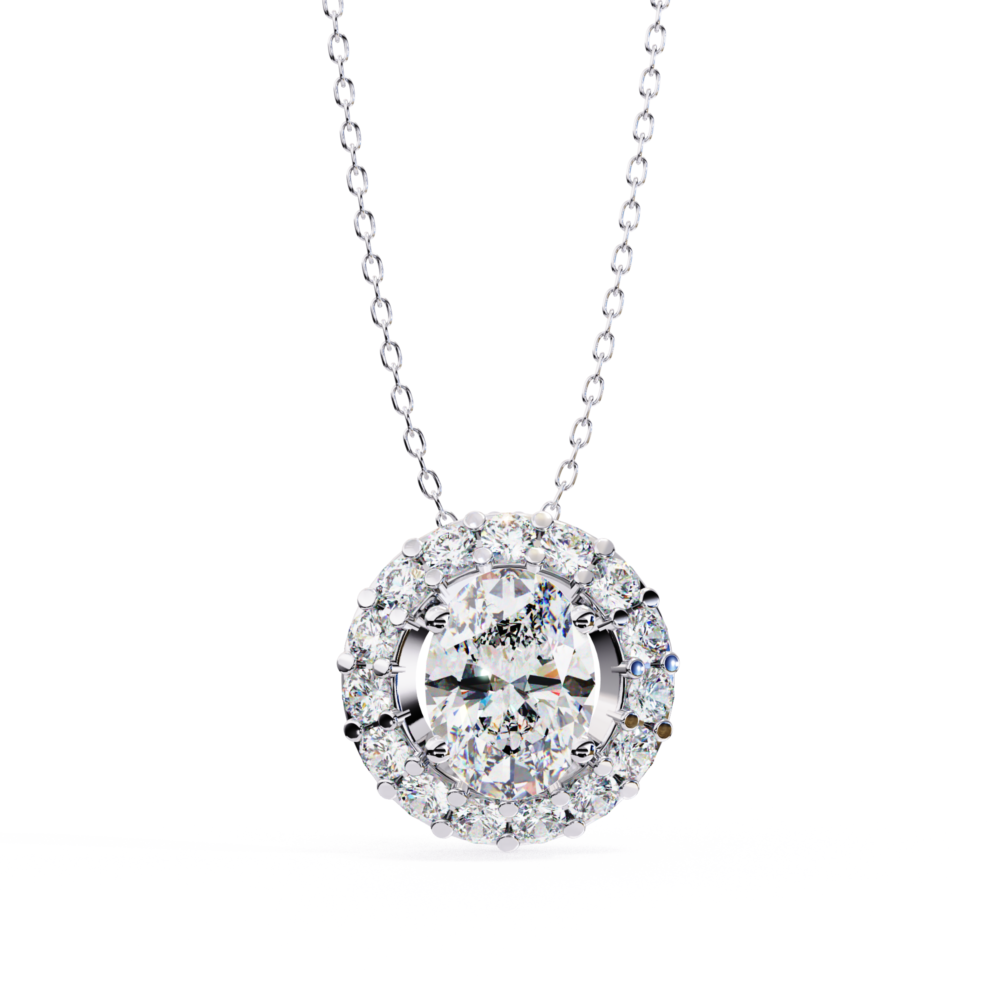 Moissanite Pendant Necklace For Women