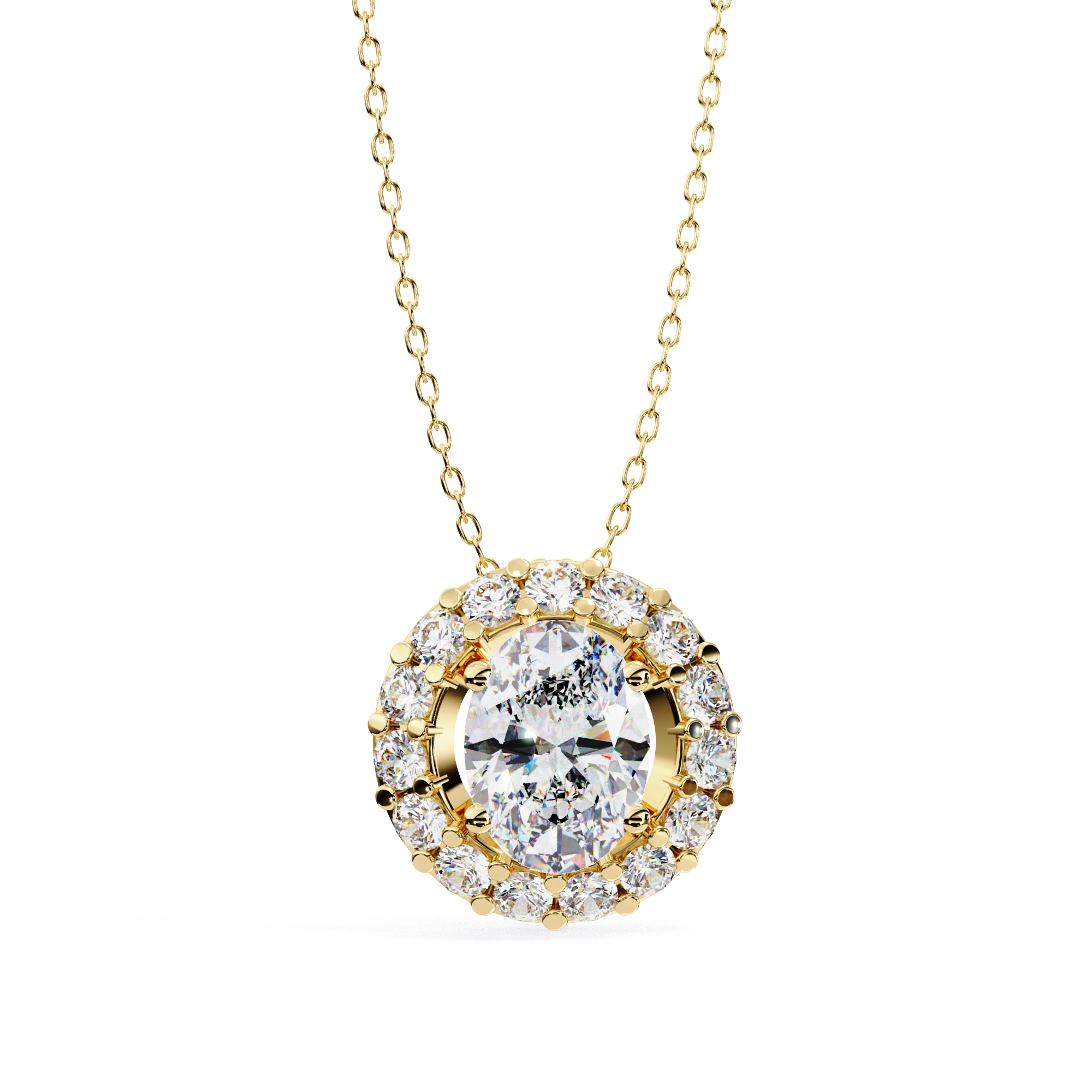 Moissanite Pendant Necklace For Women