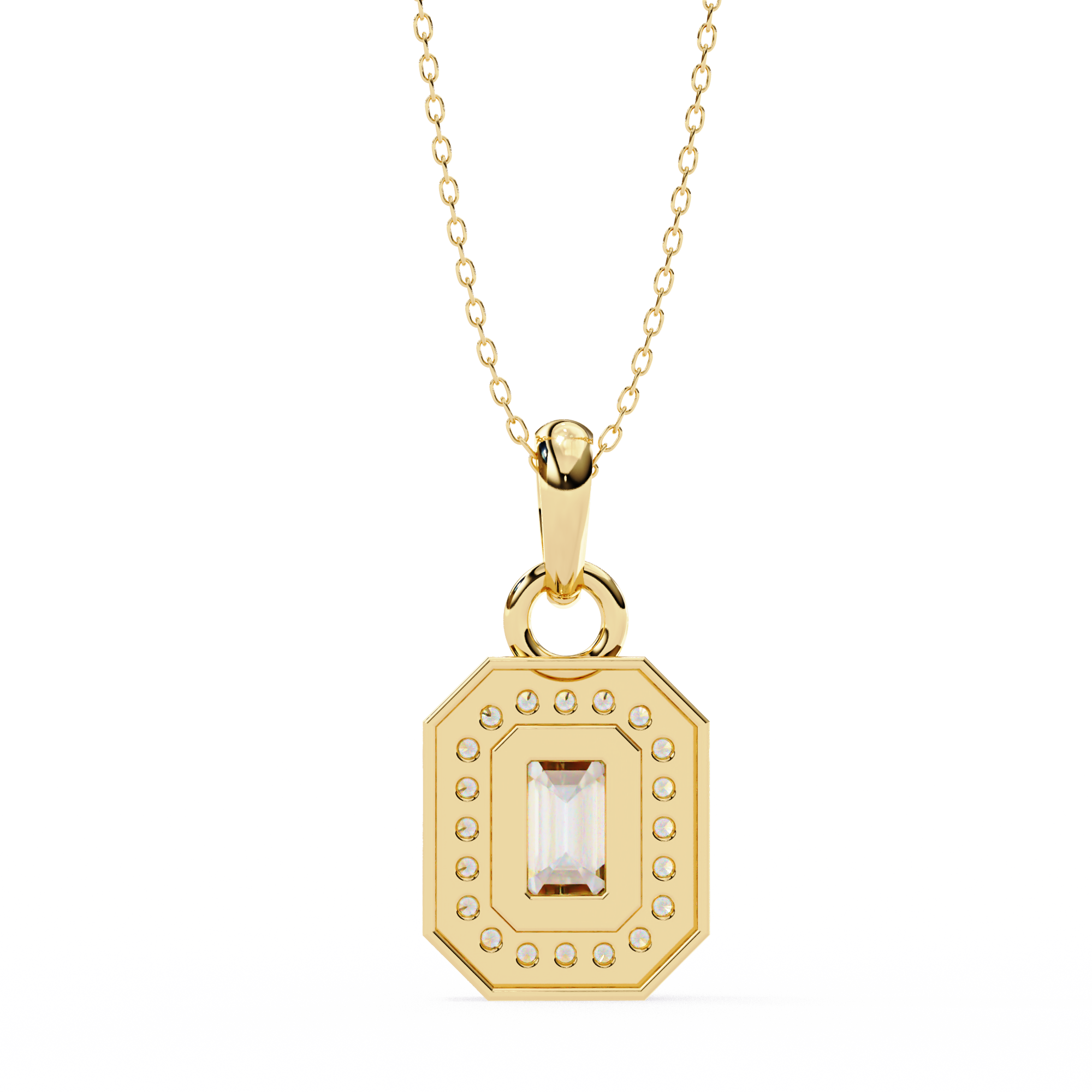 Moissanite Pendant Necklace For Women